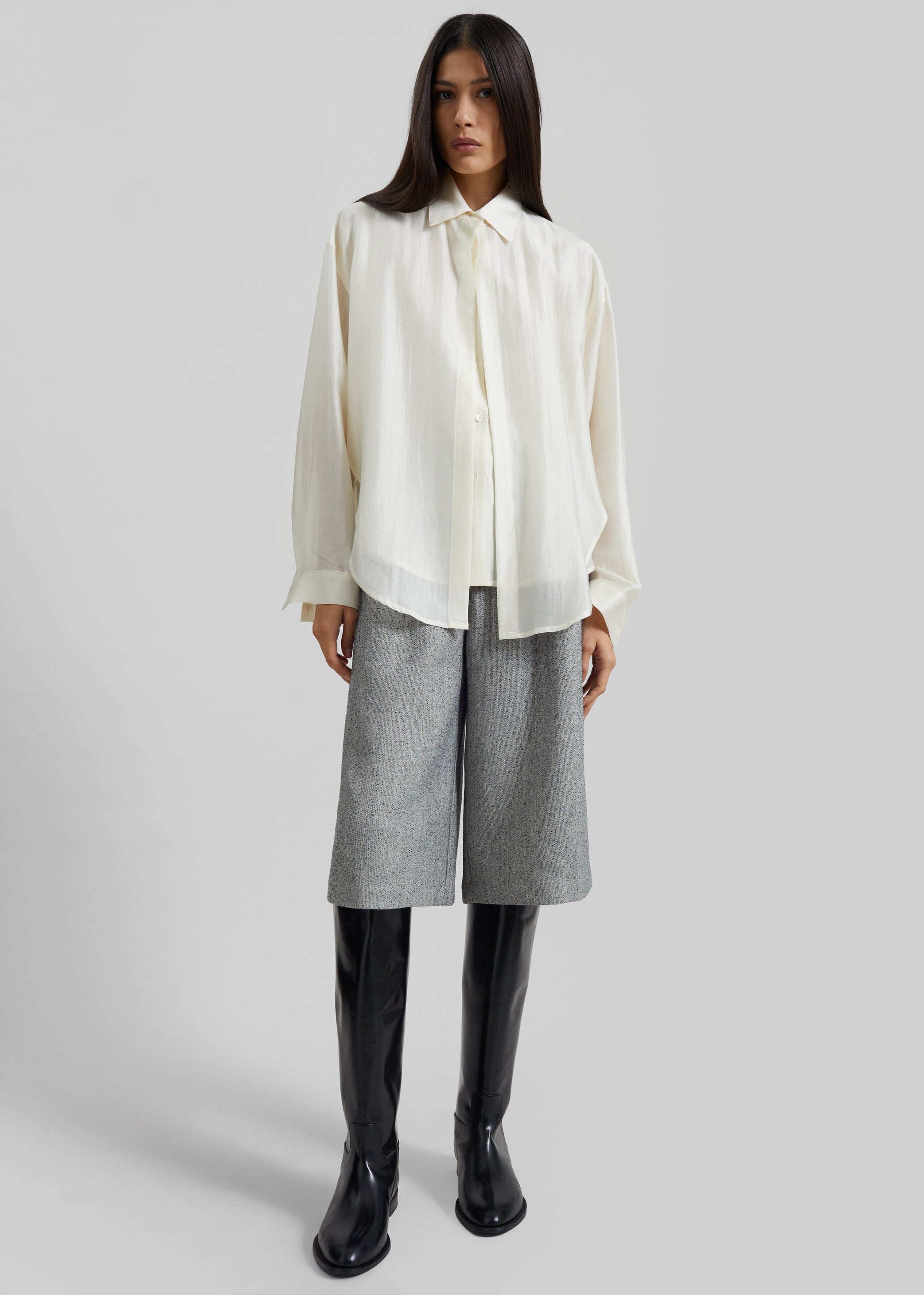 Shop the look image for Roanne Fluid Double Shirt - Cream