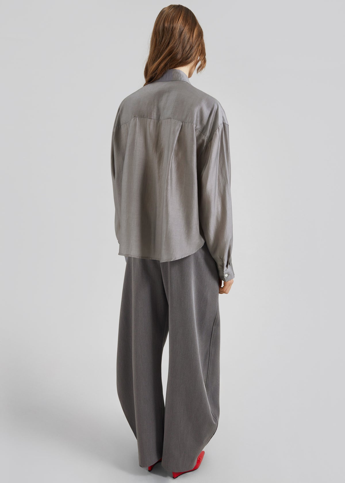 Roanne Fluid Double Shirt - Steel Grey - 5