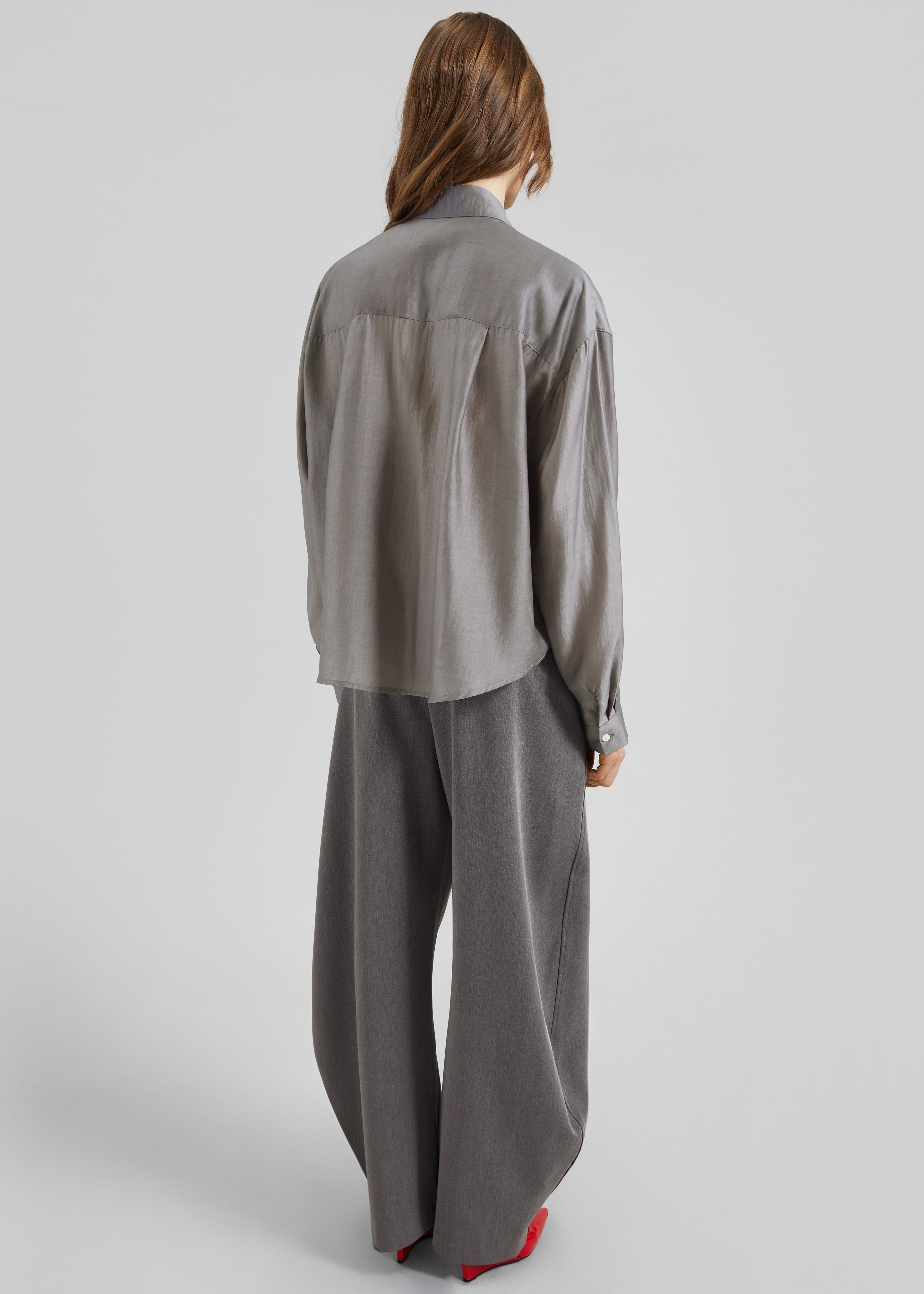 Roanne Fluid Double Shirt - Steel Grey - 5