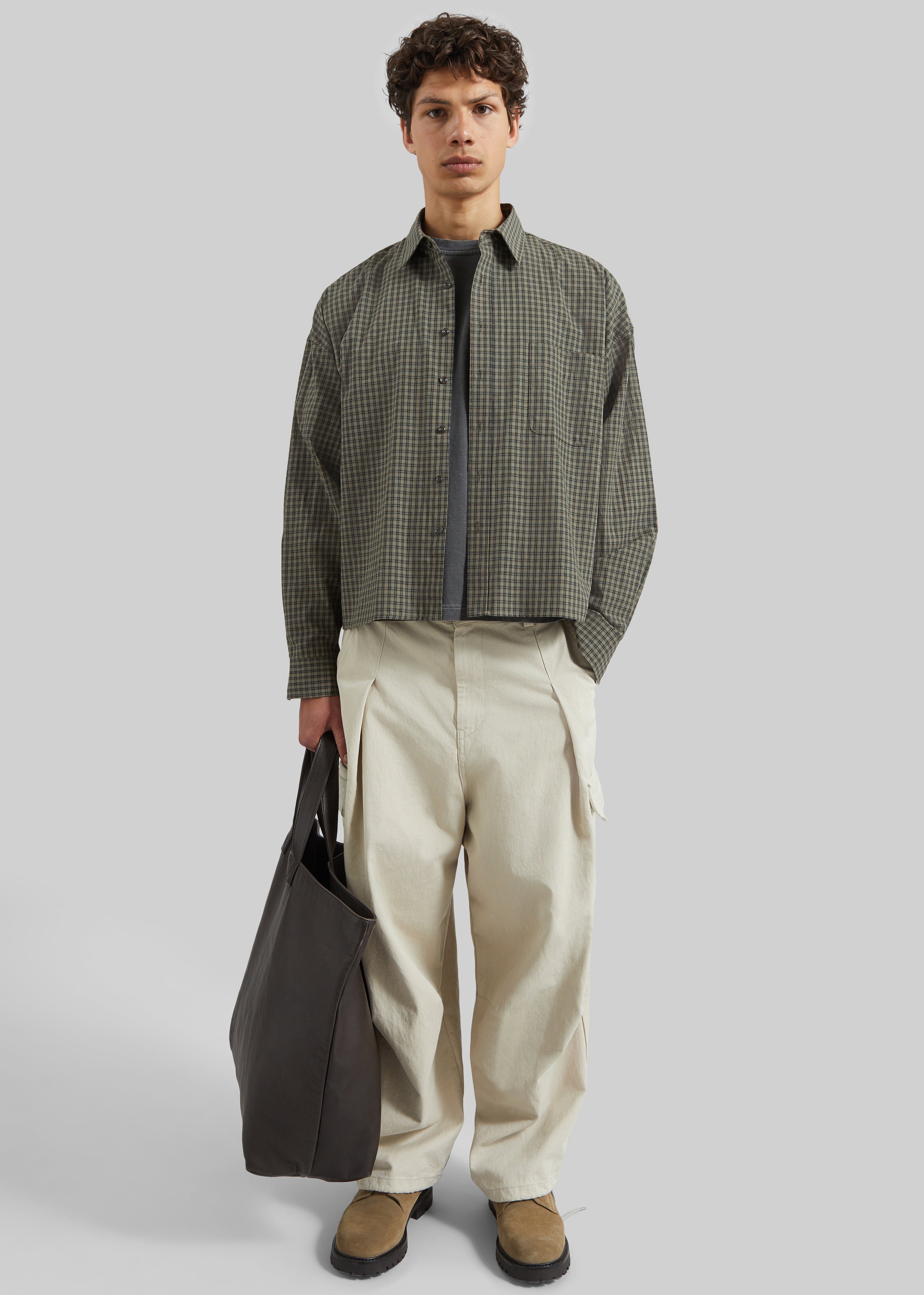 Robion Drawstring Cargo Pants - Beige - 2