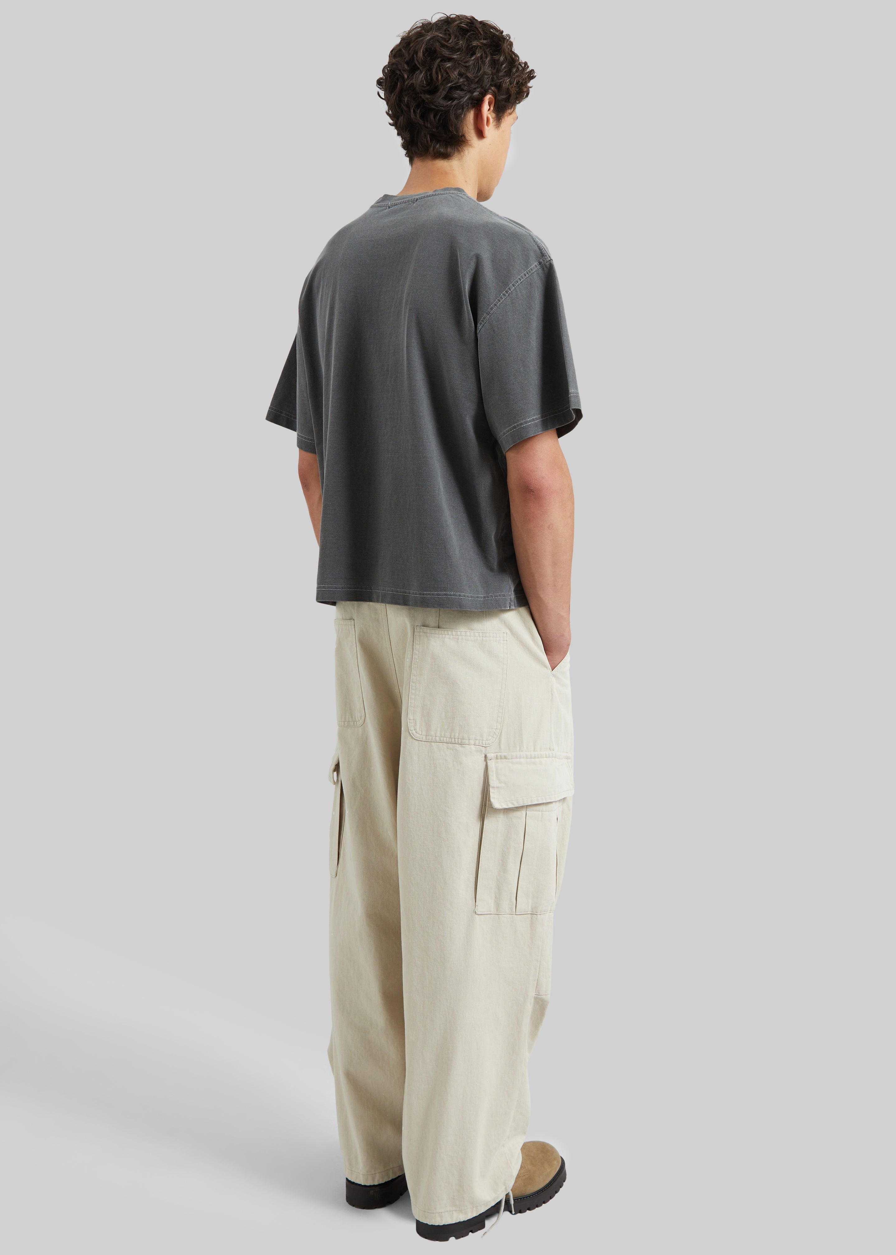 Robion Drawstring Cargo Pants - Beige - 6