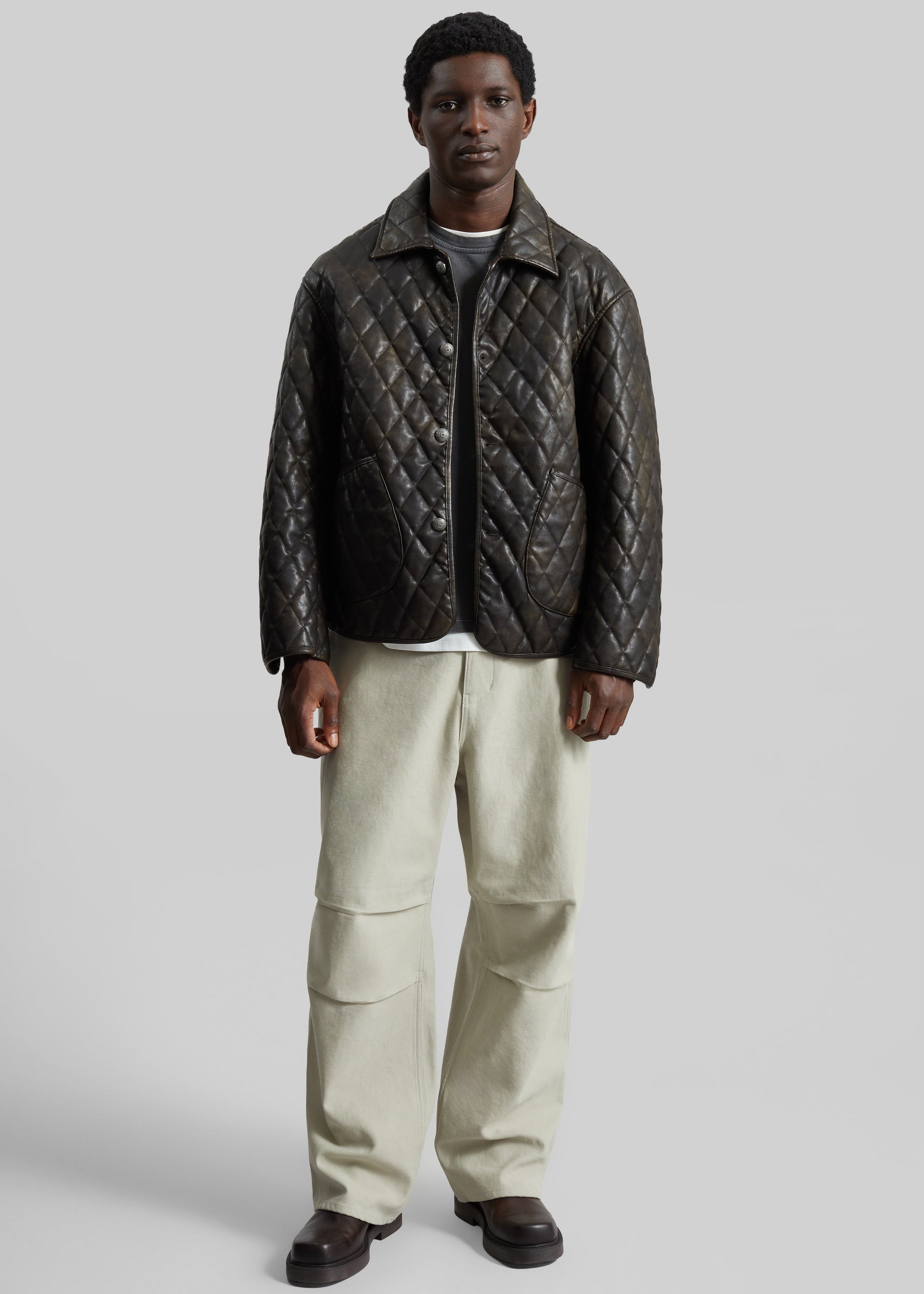 Shop the look image for Rochdale Quilted Boxy Jacket - Vintage Brown