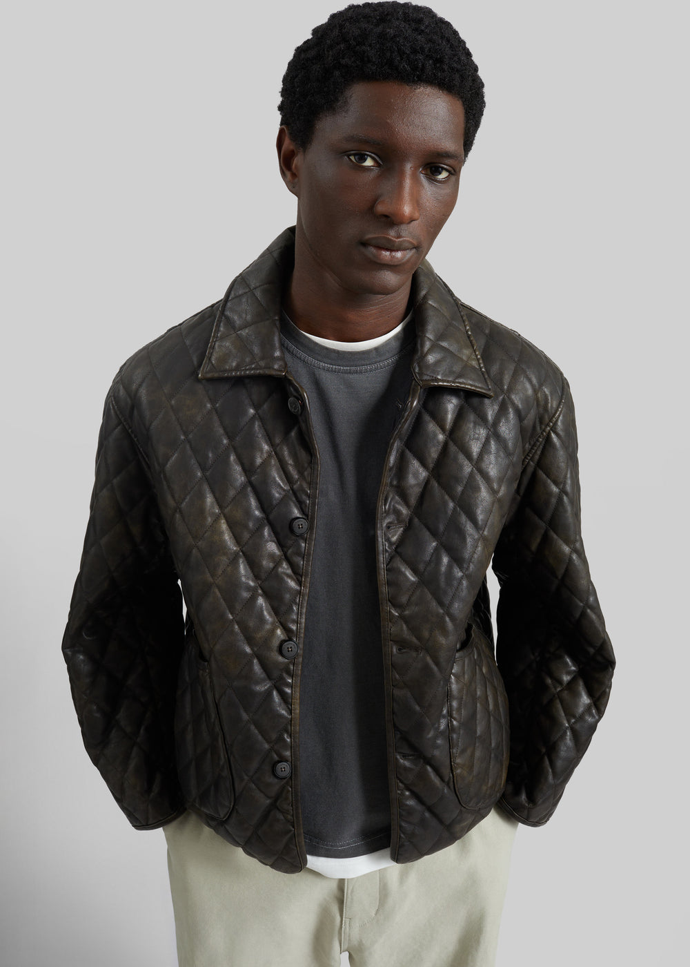 Rochdale Quilted Boxy Jacket - Vintage Brown - 1