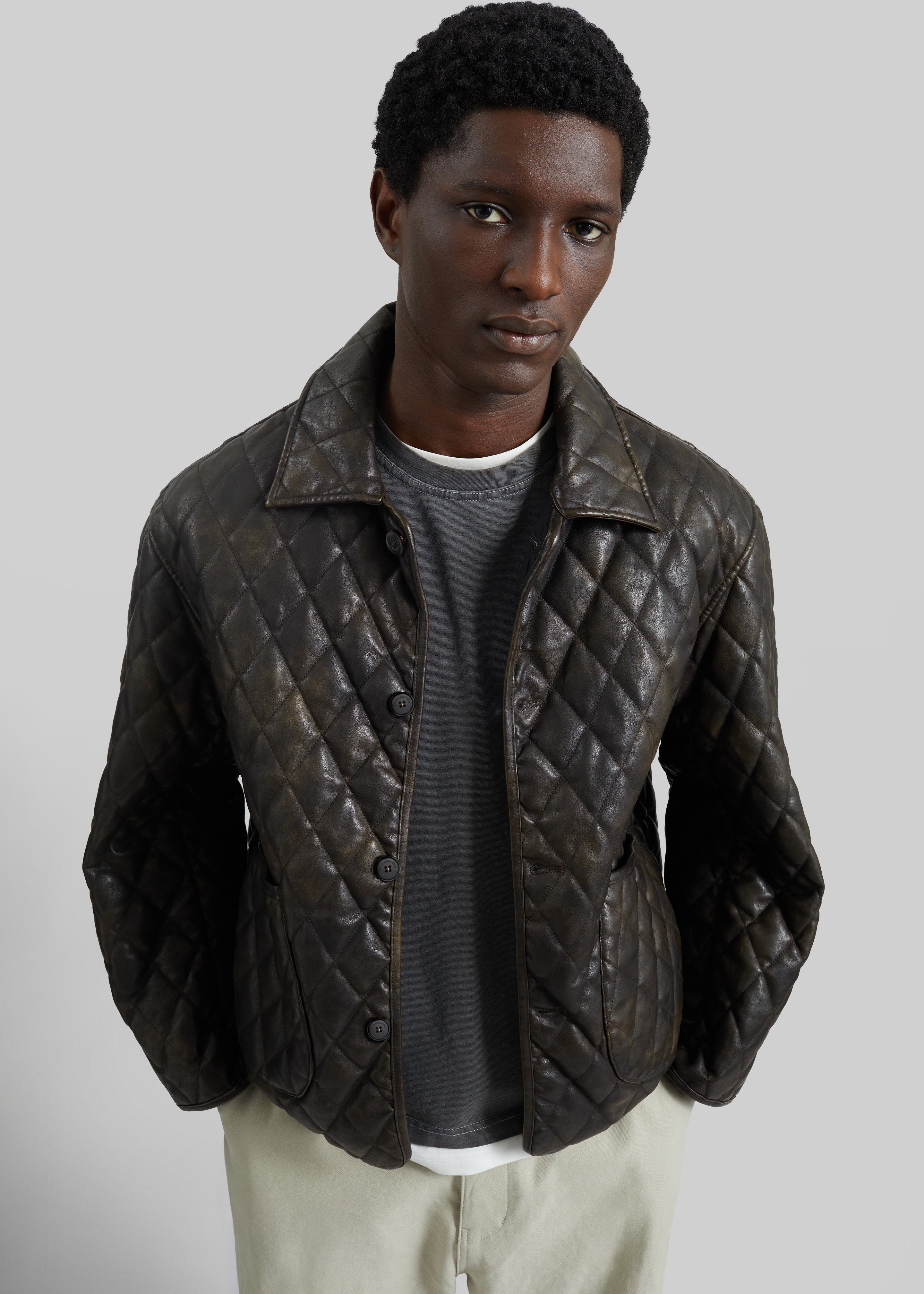 Rochdale Quilted Boxy Jacket - Vintage Brown - 2