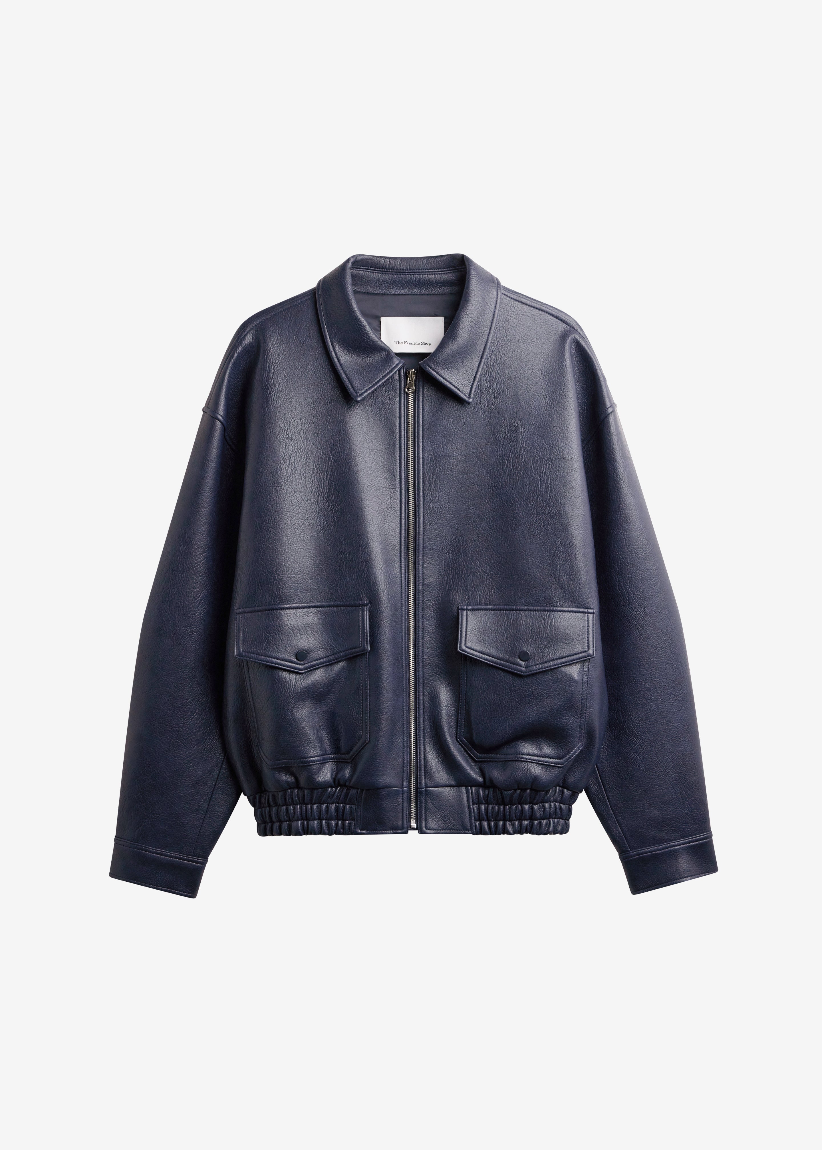 Rohan Faux Leather Jacket - Navy - 7