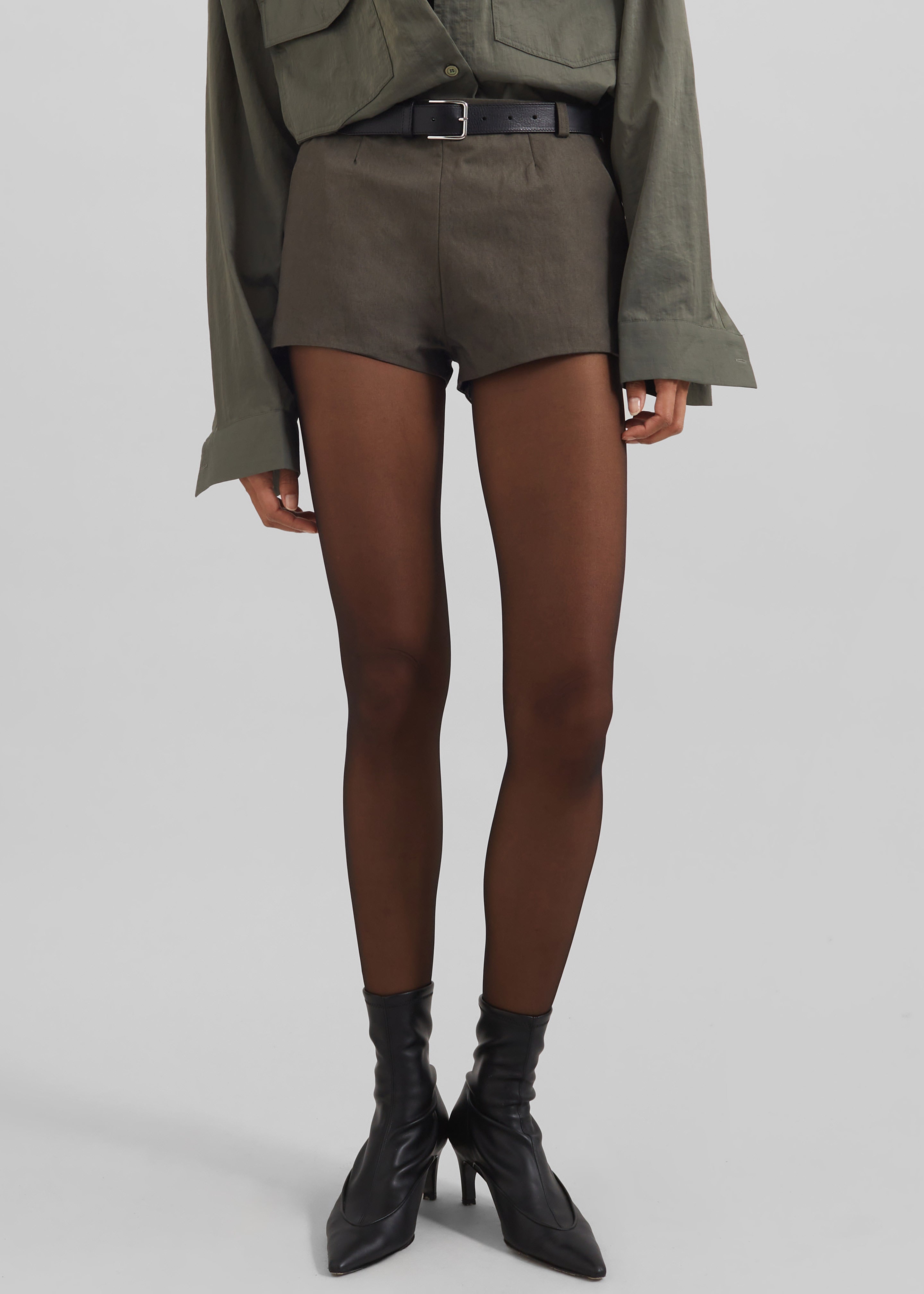 Rolen Hot Pants - Dark Olive - 1