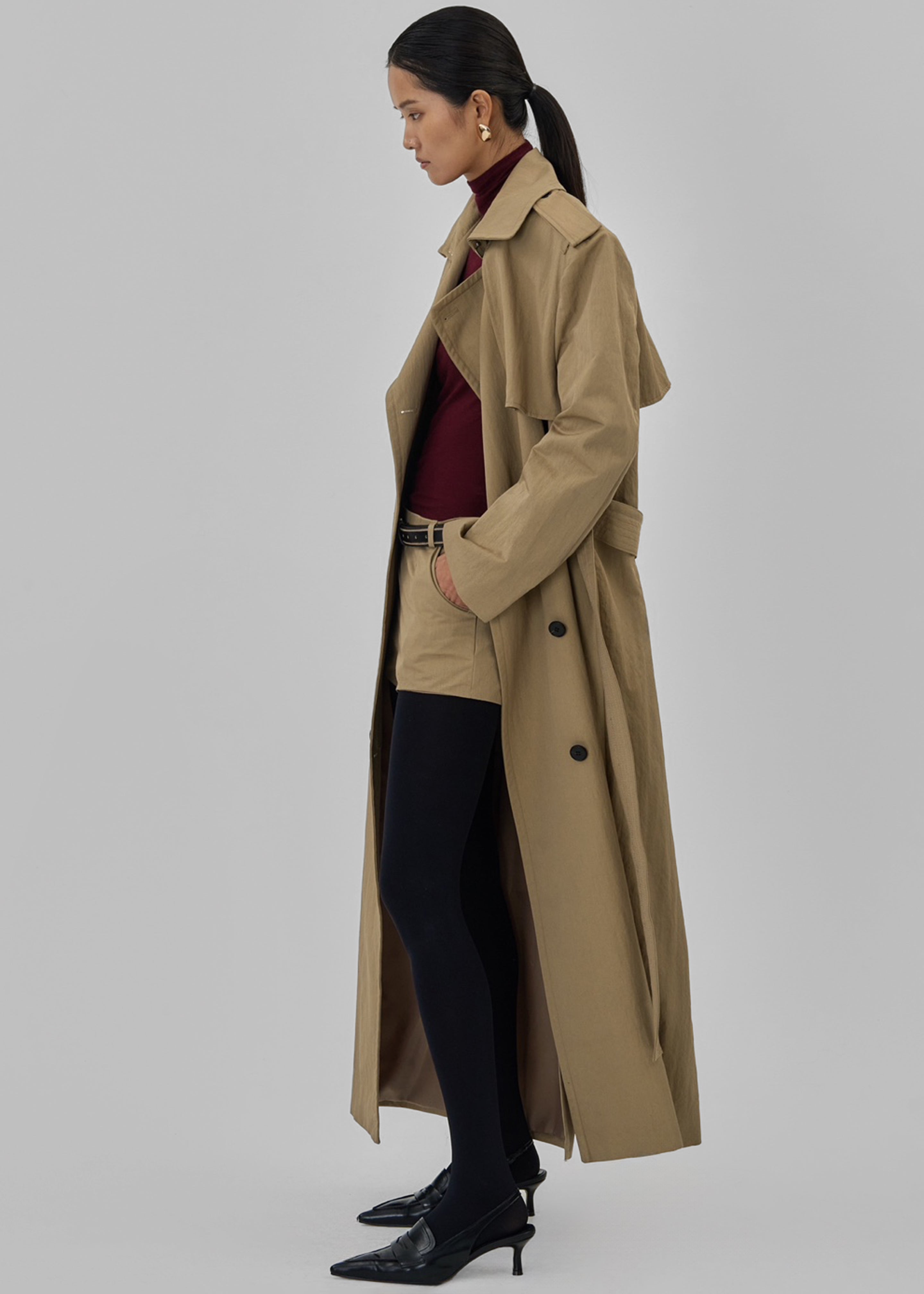 Rolen Trench Coat - Beige - 7