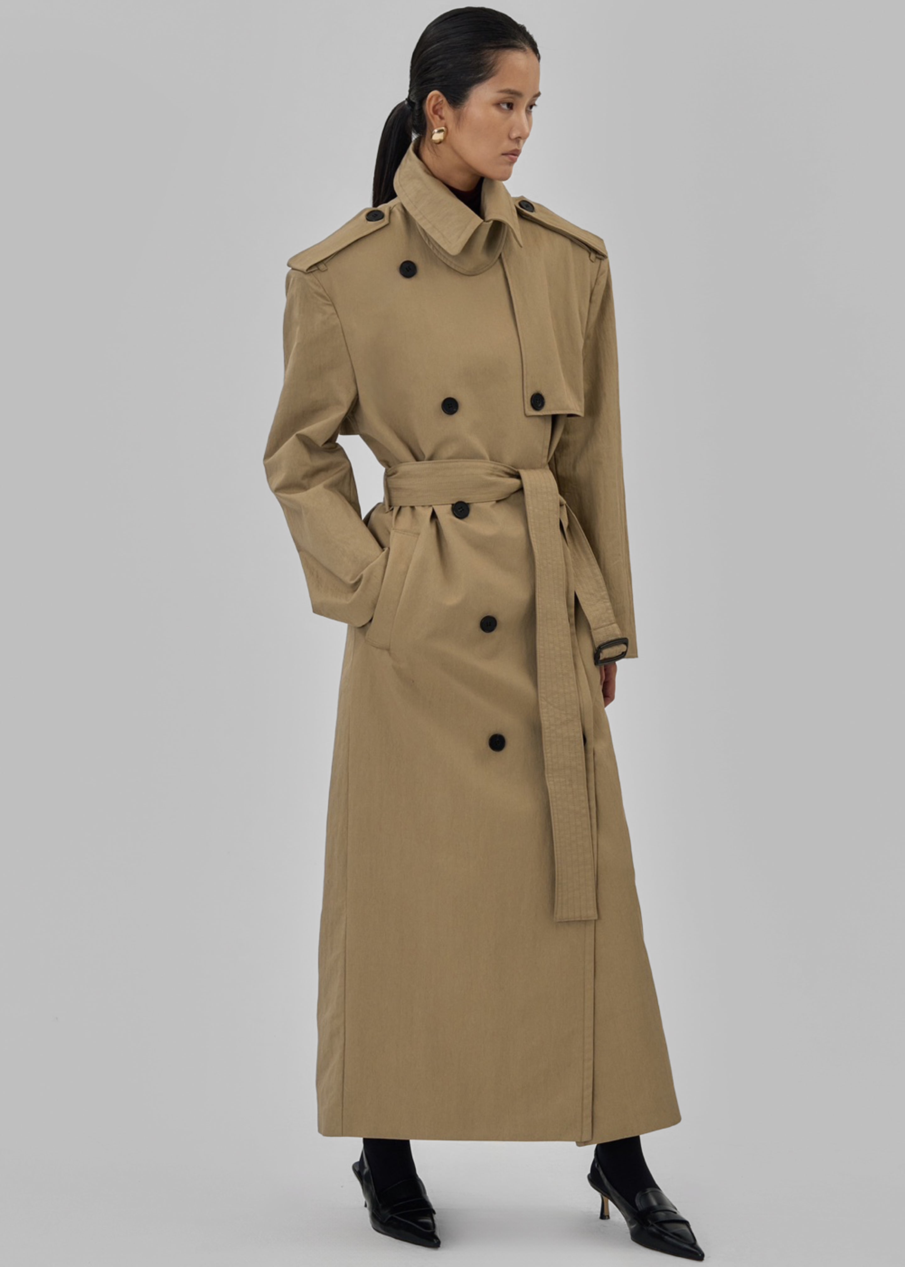 Rolen Trench Coat - Beige - 1