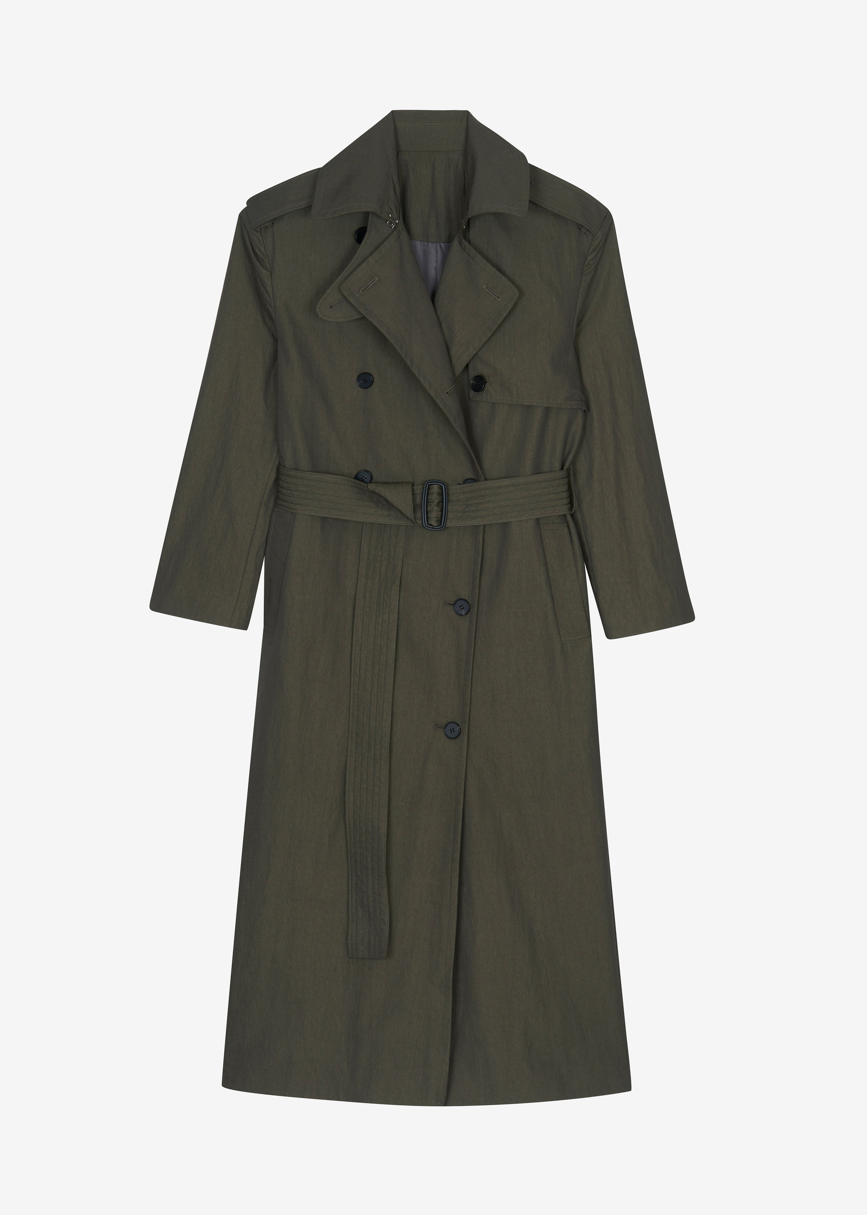 Rolen Trench Coat - Dark Olive - 16