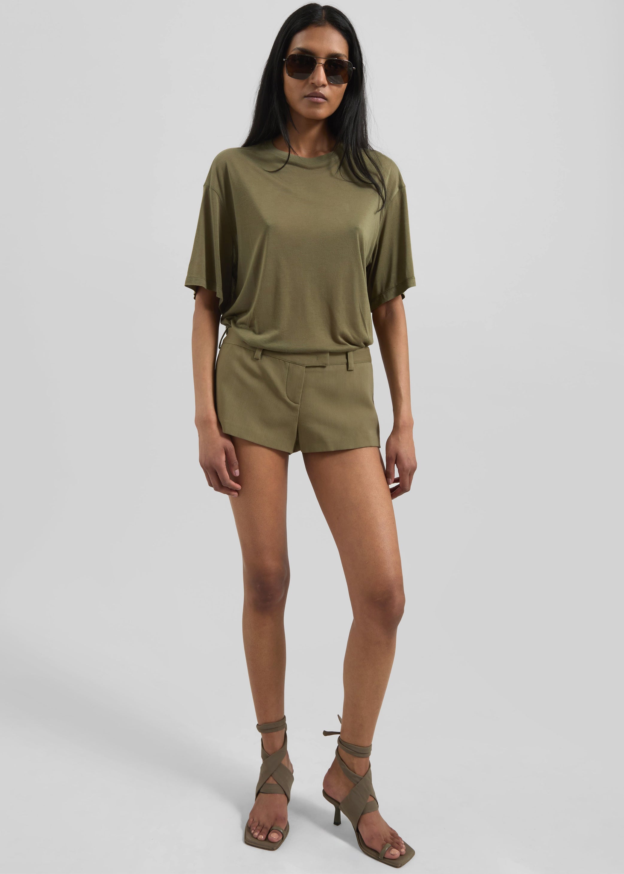 Shop the look image for Roma Hot Pants - Khaki