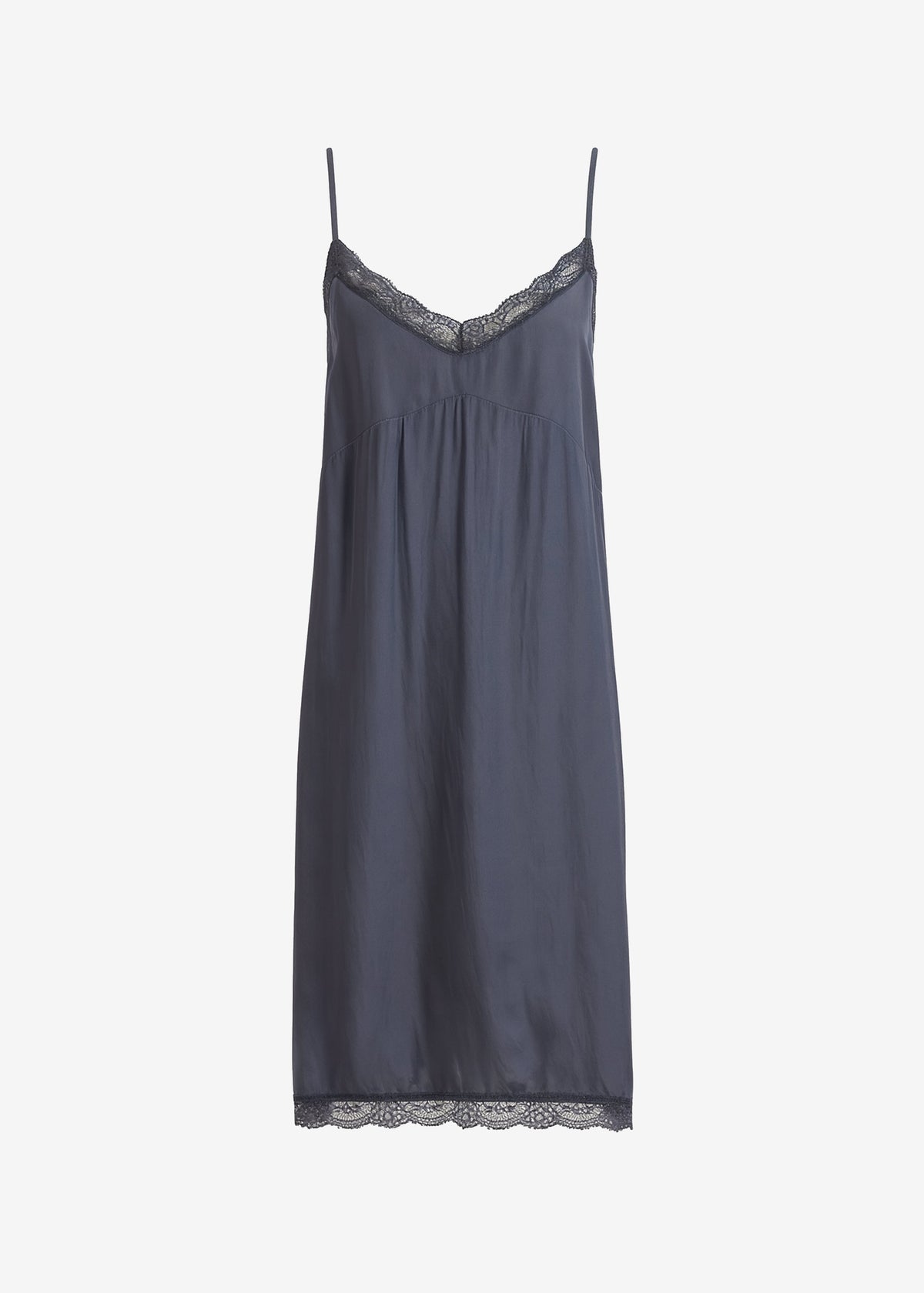 Romilly Lace Slip Dress - Slate Grey - 9
