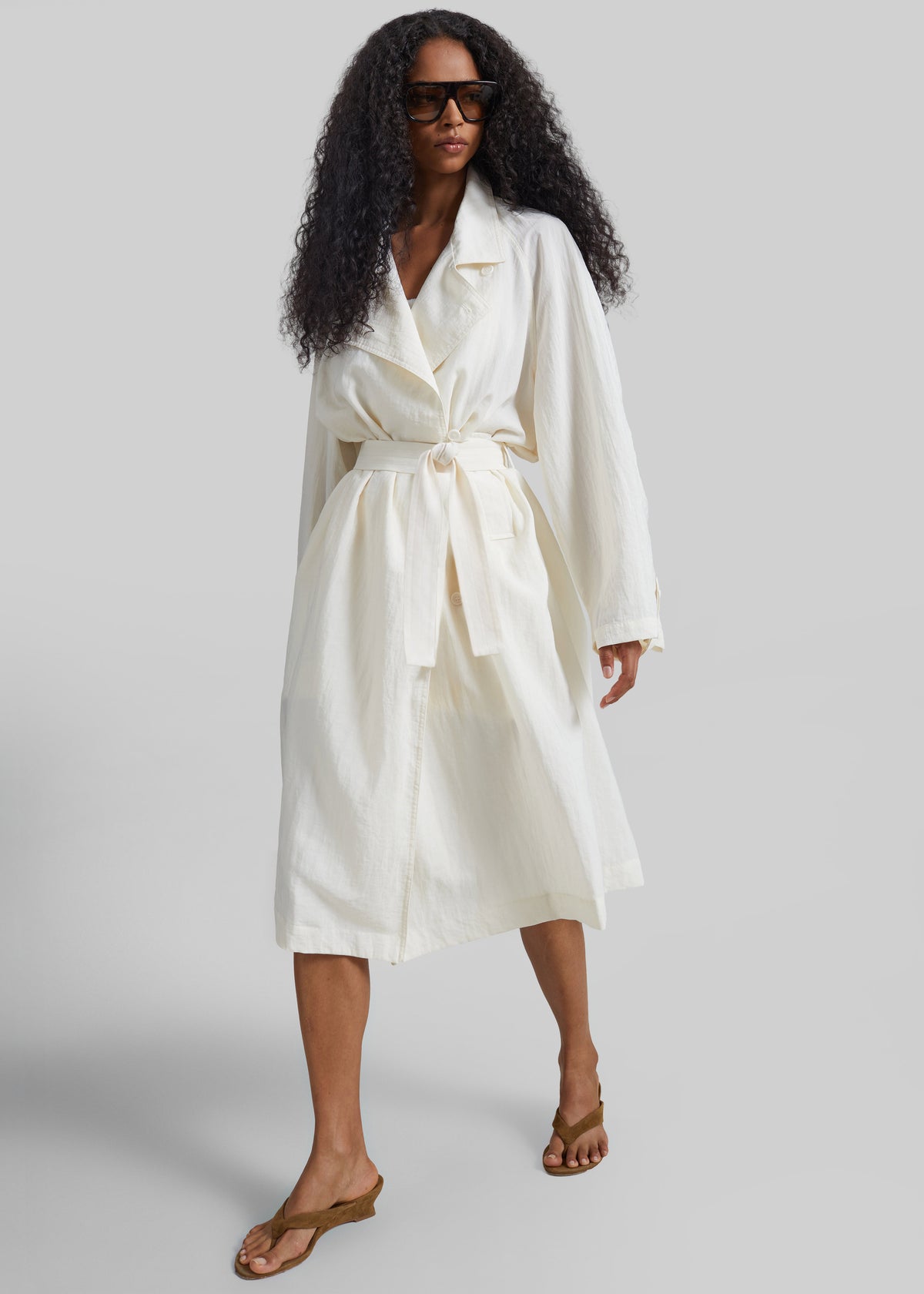 Trench Rosora transparent et fluide - Crème - 7