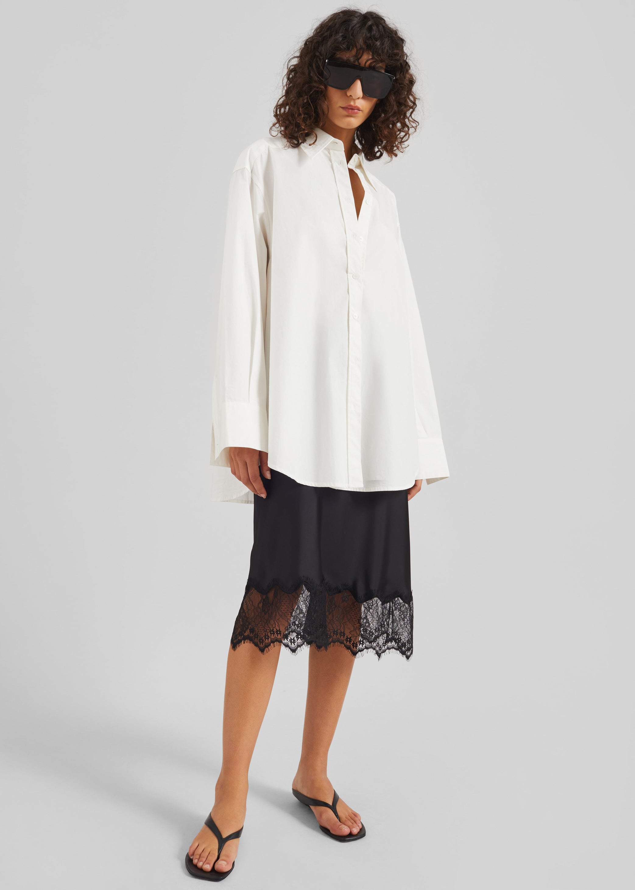 Shop the look image for Rosyth Lace Midi Skirt - Black