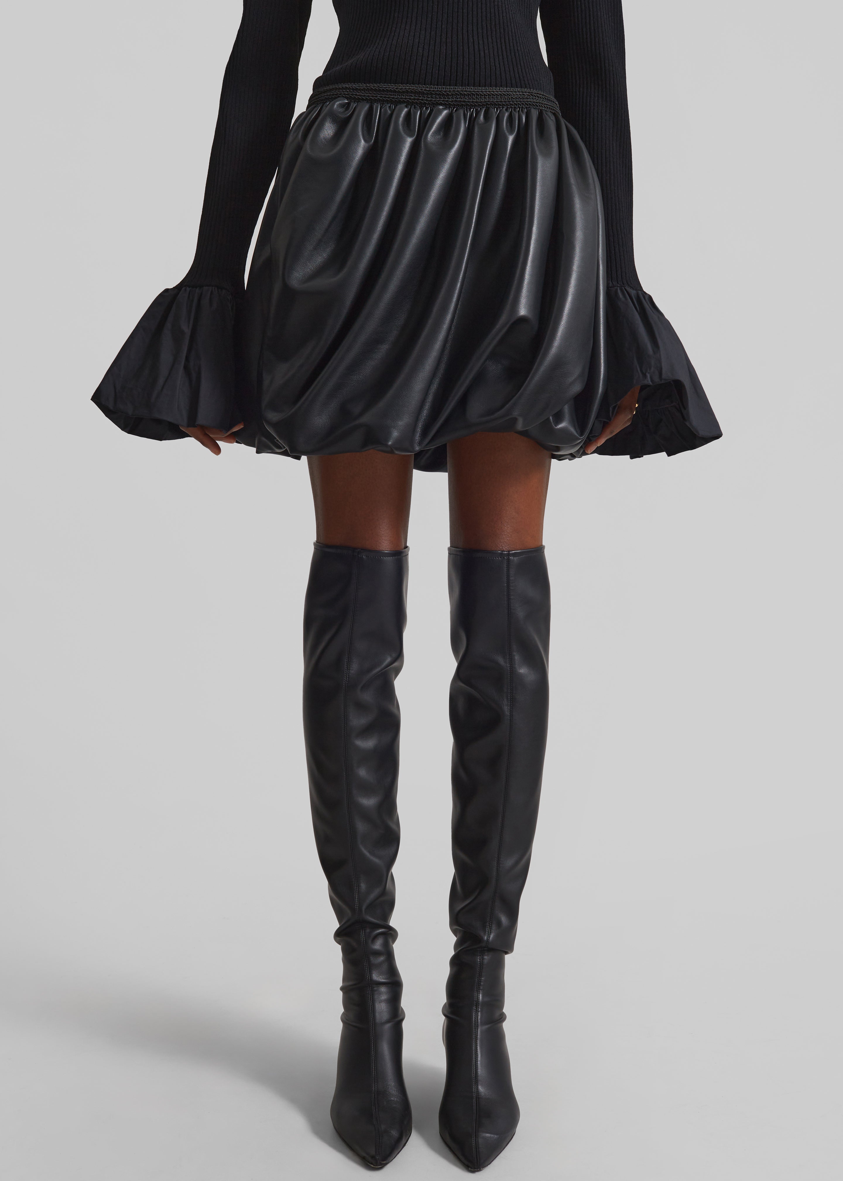 Rotate Balloon Skirt - Black - 3