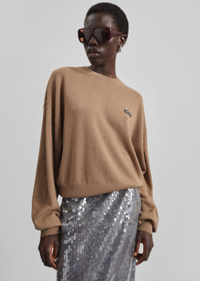Rotate Basic Crewneck Sweater - Portabella