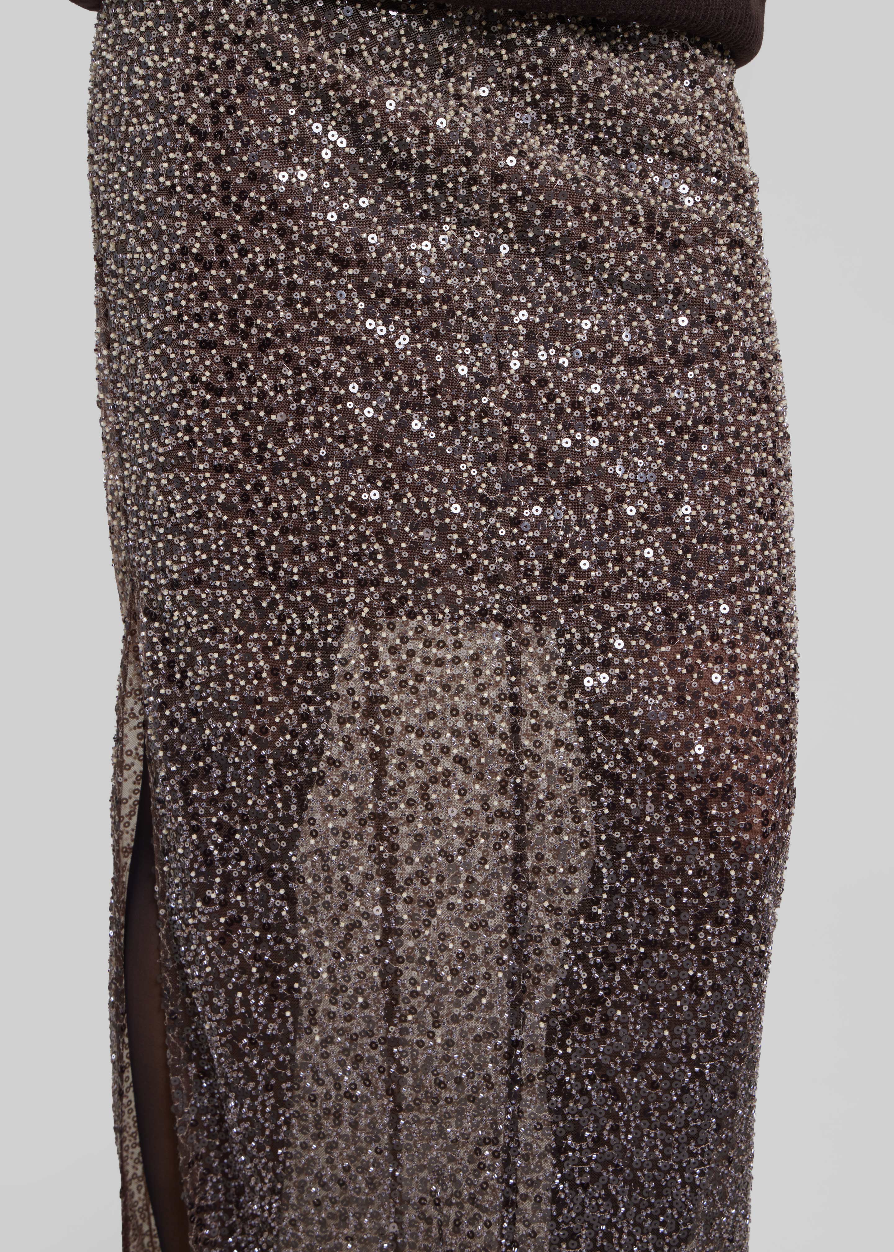 Rotate Beaded Maxi Skirt - Nougat Comb - 2