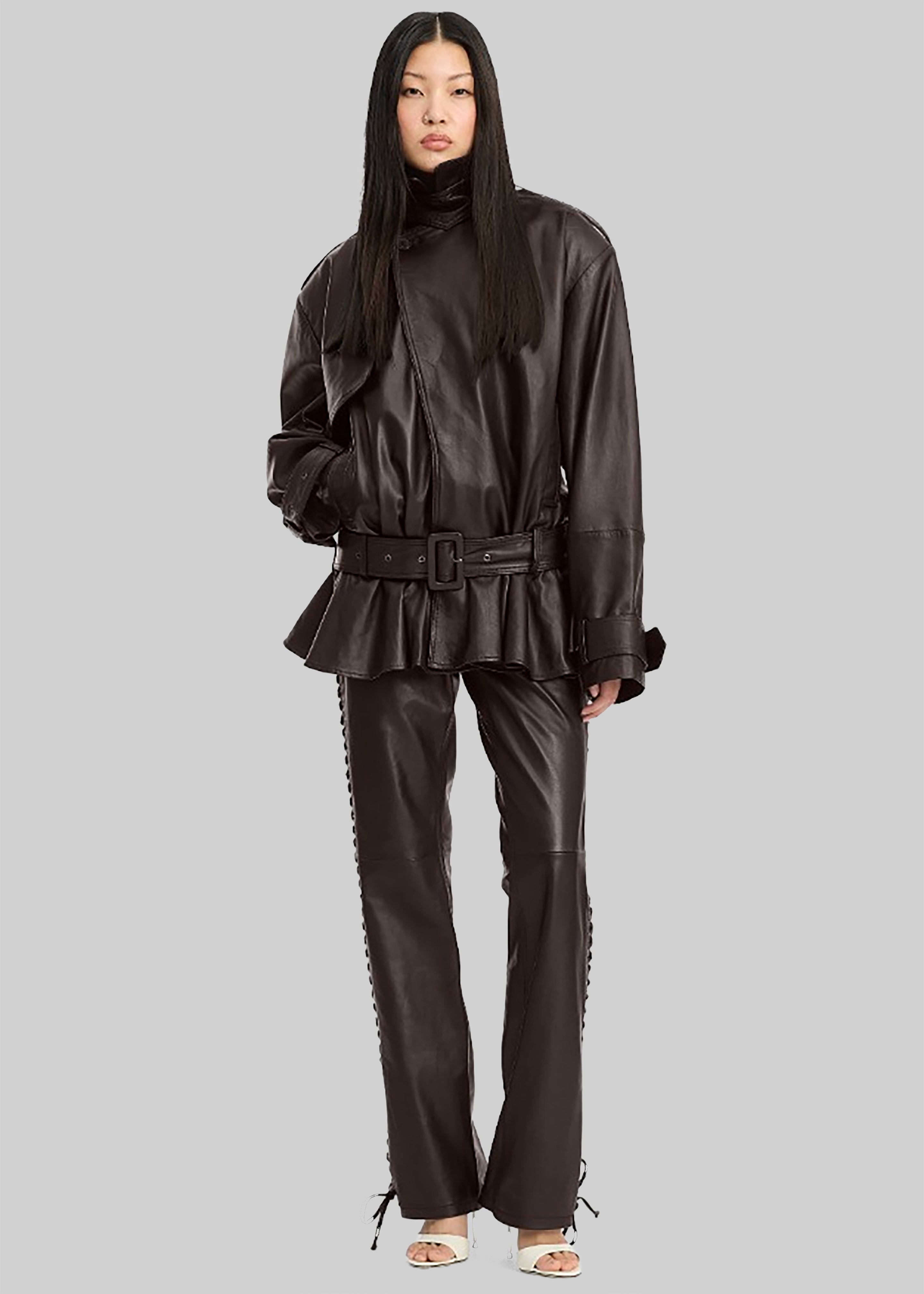 Rotate Biker Leather Jacket - Molé - 2