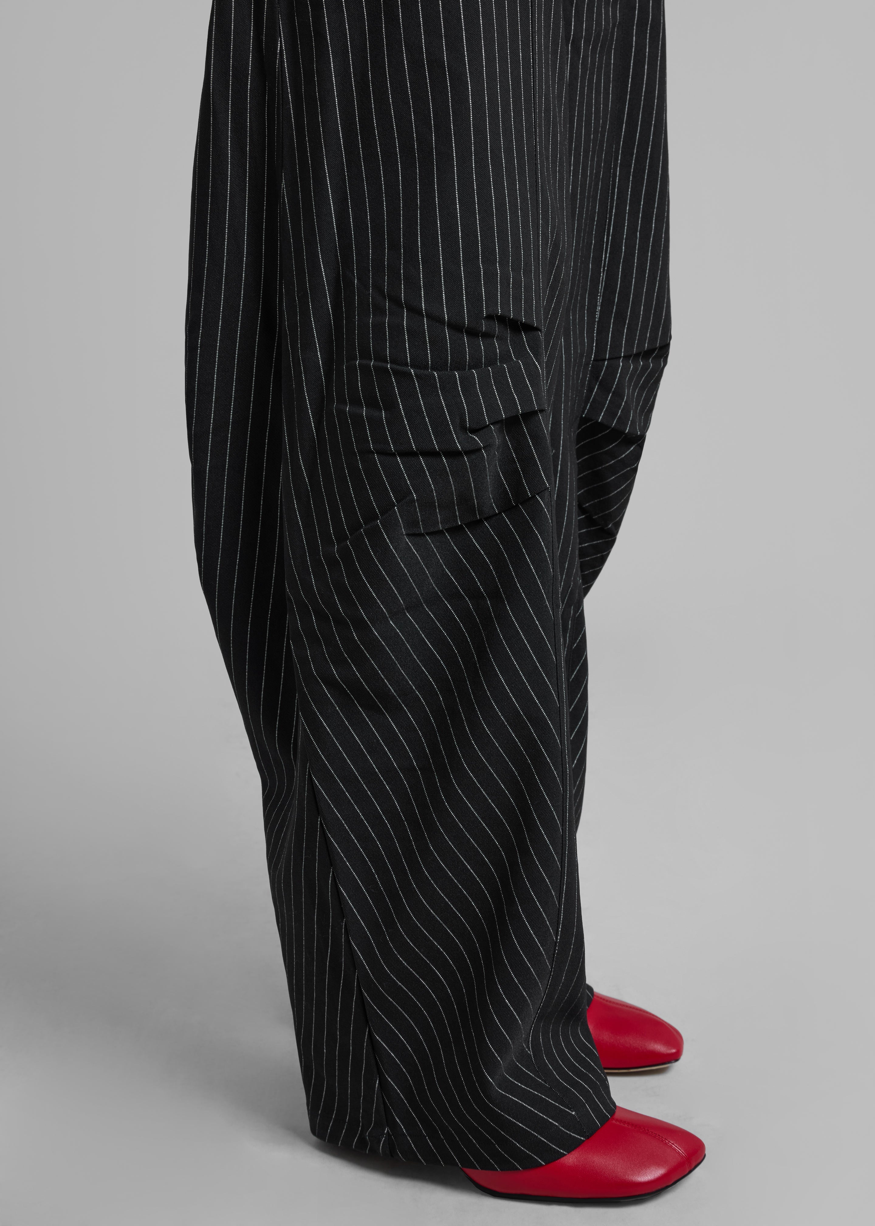 Rotate Cargo Pants - Black Pinstripe - 3