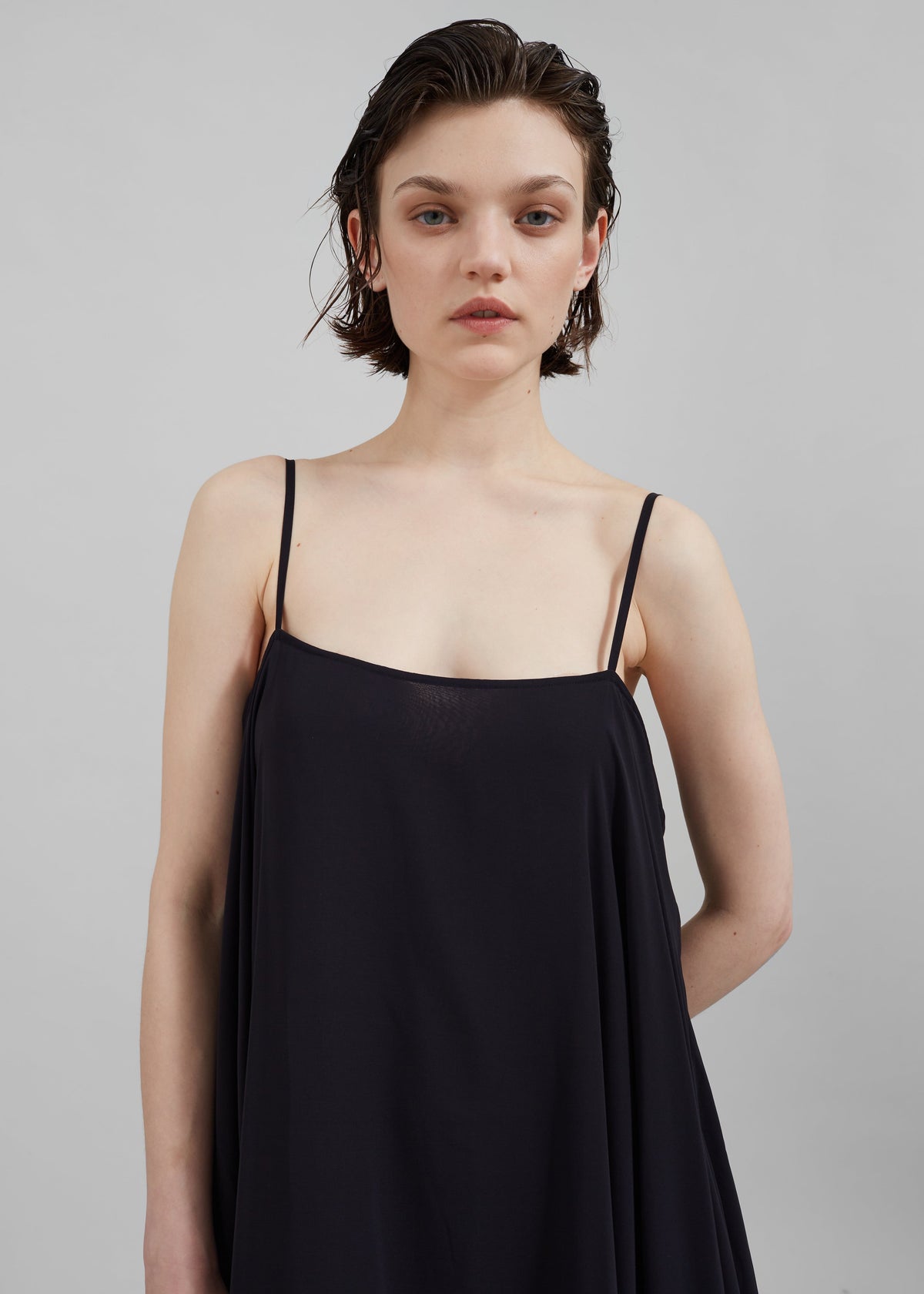 Rotate Chiffon Maxi Wide Dress - Black - 4