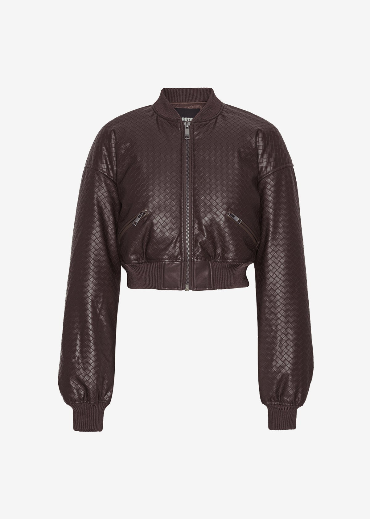 Rotate Cropped Puffer Jacket - Dark Brown - 6