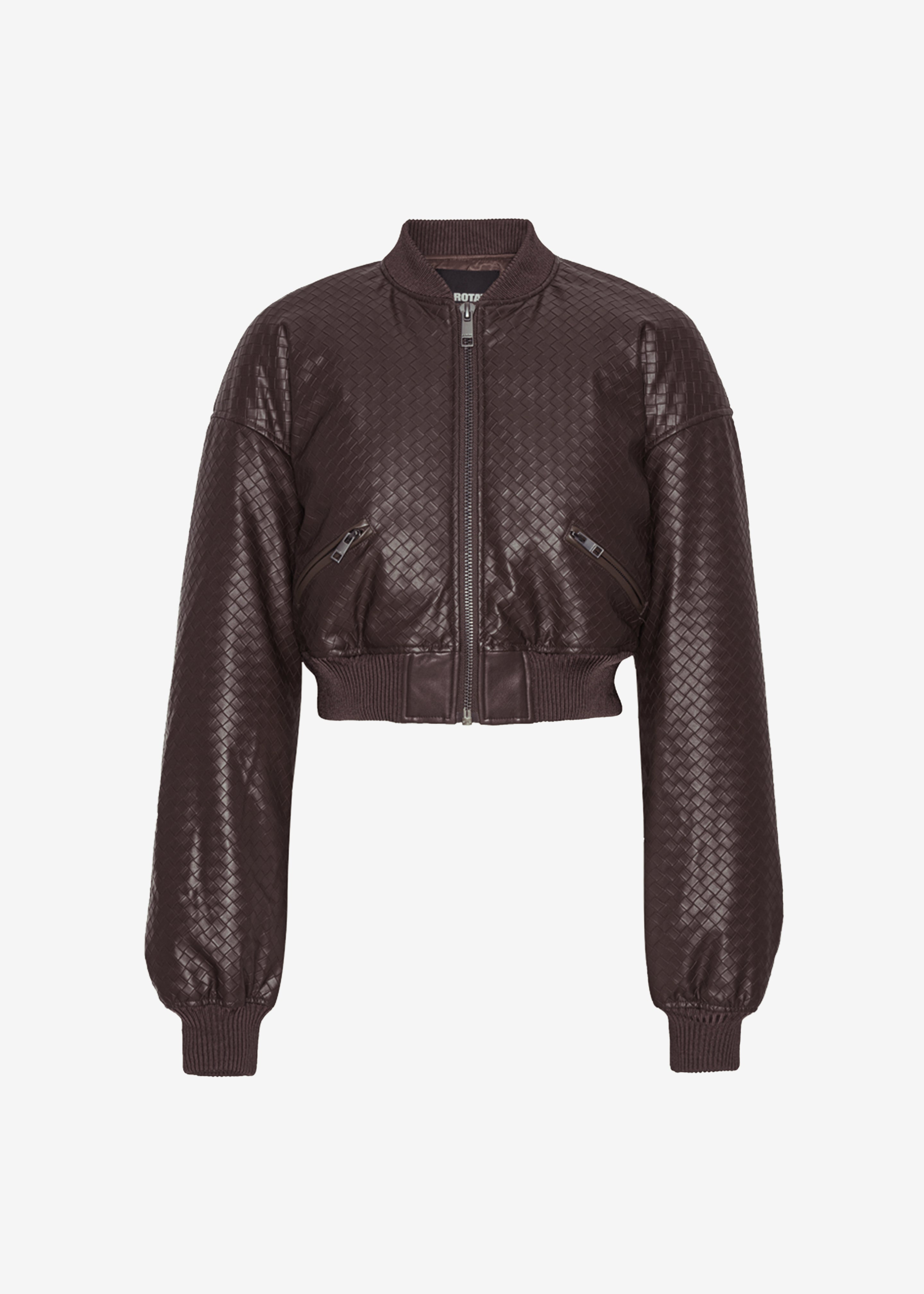 Rotate Cropped Puffer Jacket - Dark Brown - 6