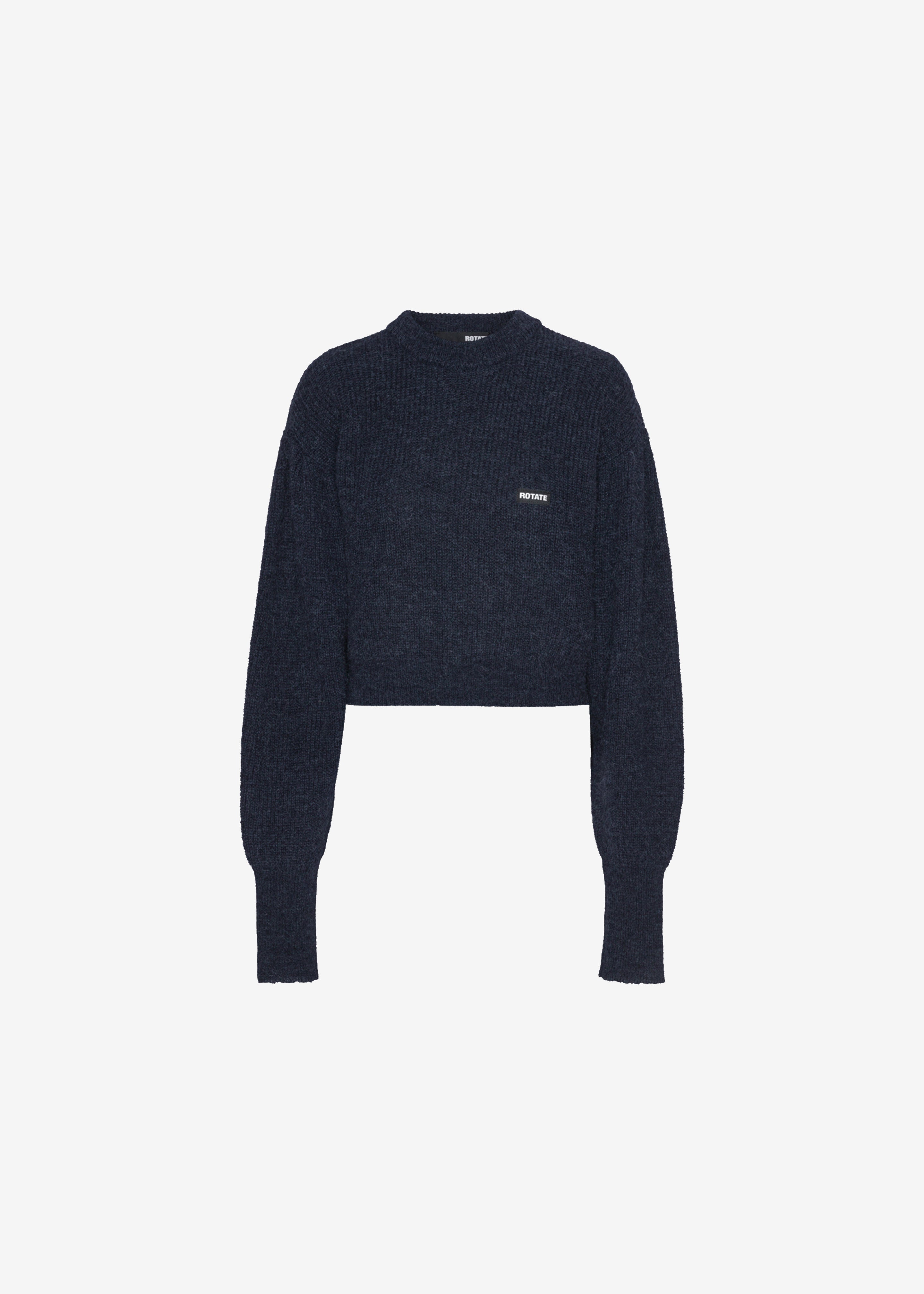 Rotate Knit Puff Crewneck - Navy Blazer - 8