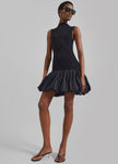 Rotate Knit Racer Cut Dress - Black