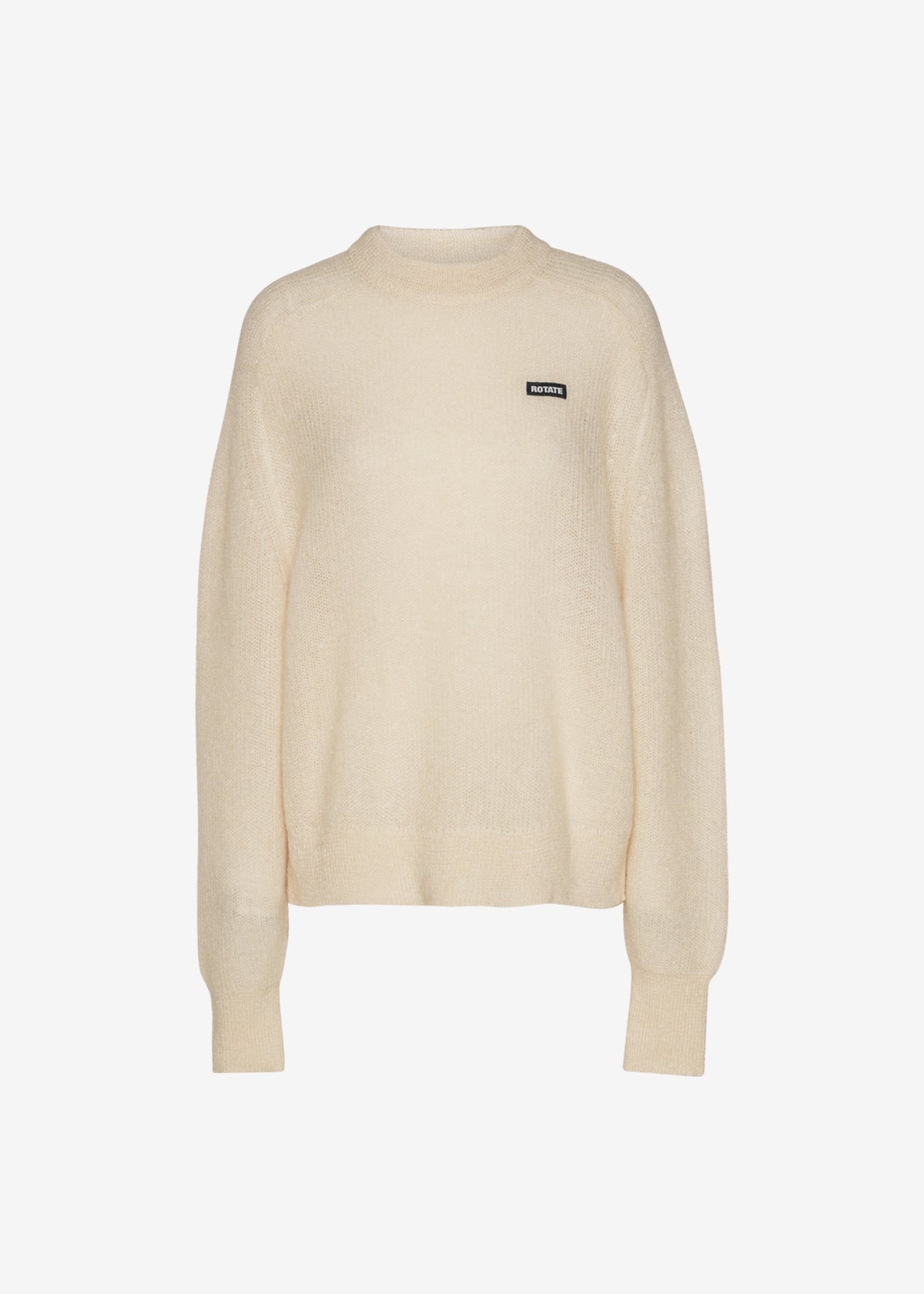 Rotate Light Knit Logo Sweater - Egret - 9