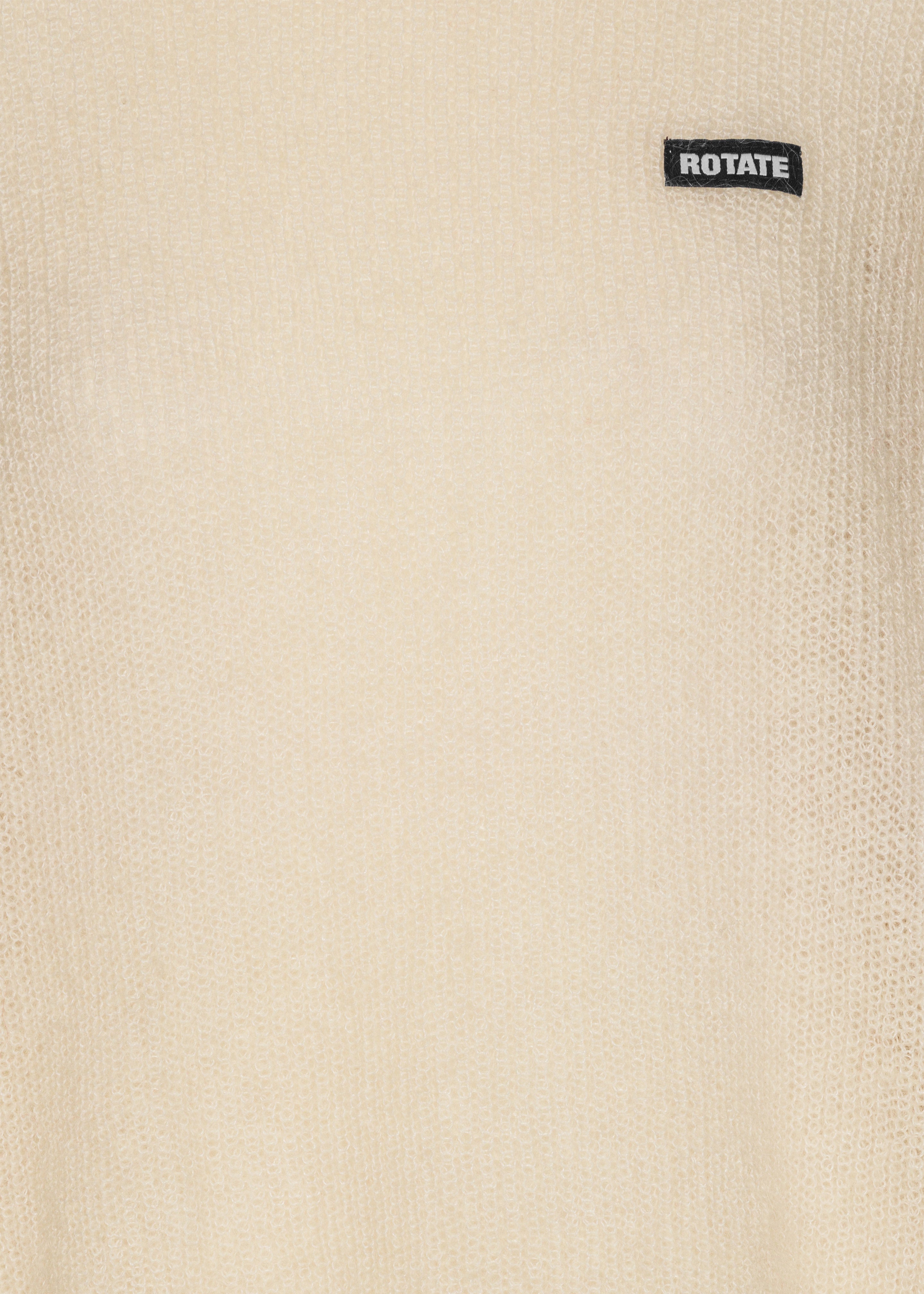 Rotate Light Knit Logo Sweater - Egret - 7