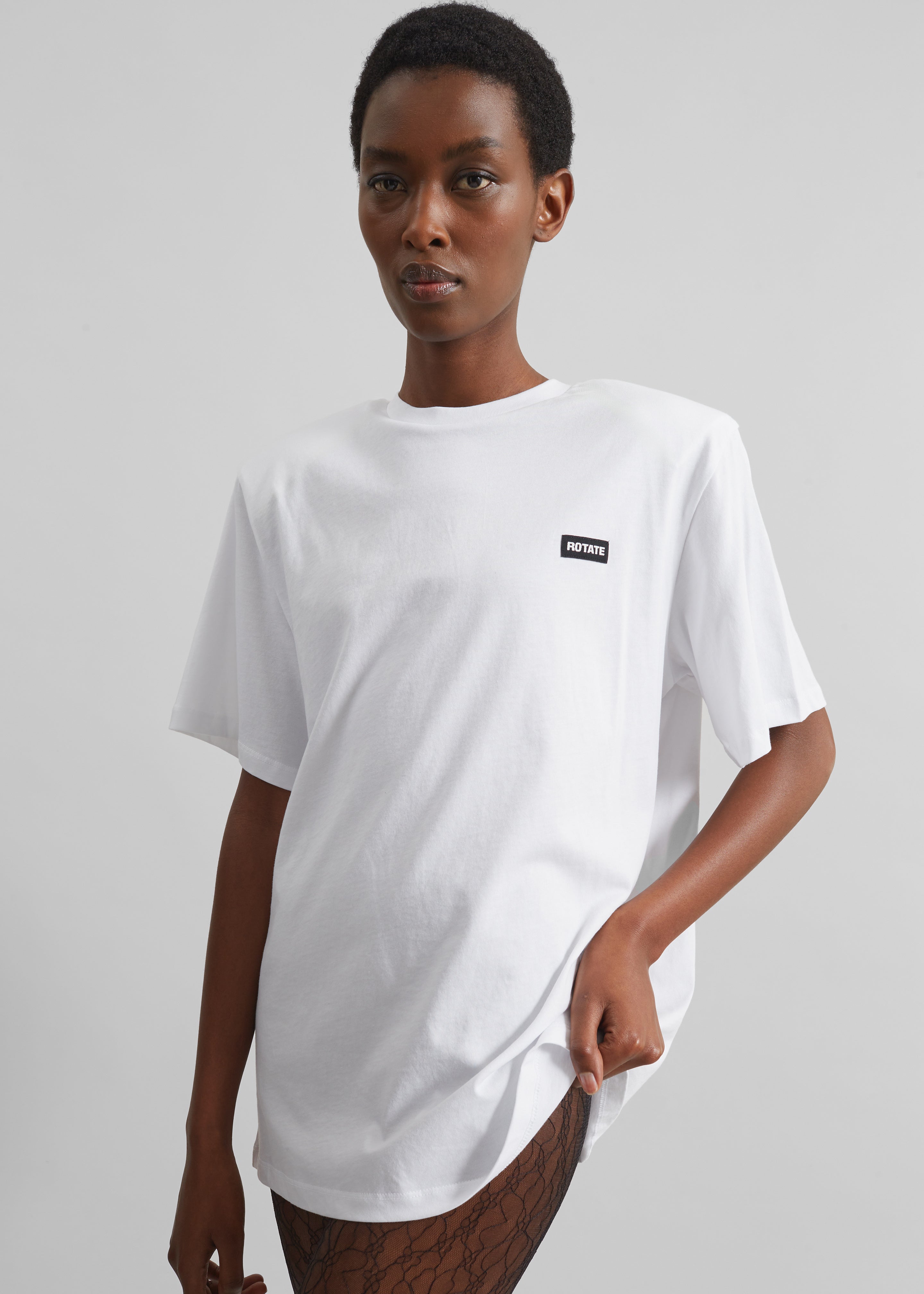 Rotate Oversized T-Shirt - Bright White - 4