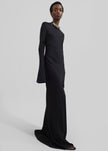 Rotate Satin Maxi Dress - Black