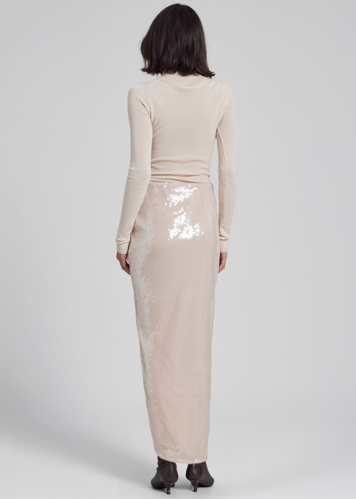 Rotate Sequins Knot Skirt - Nougat - 6