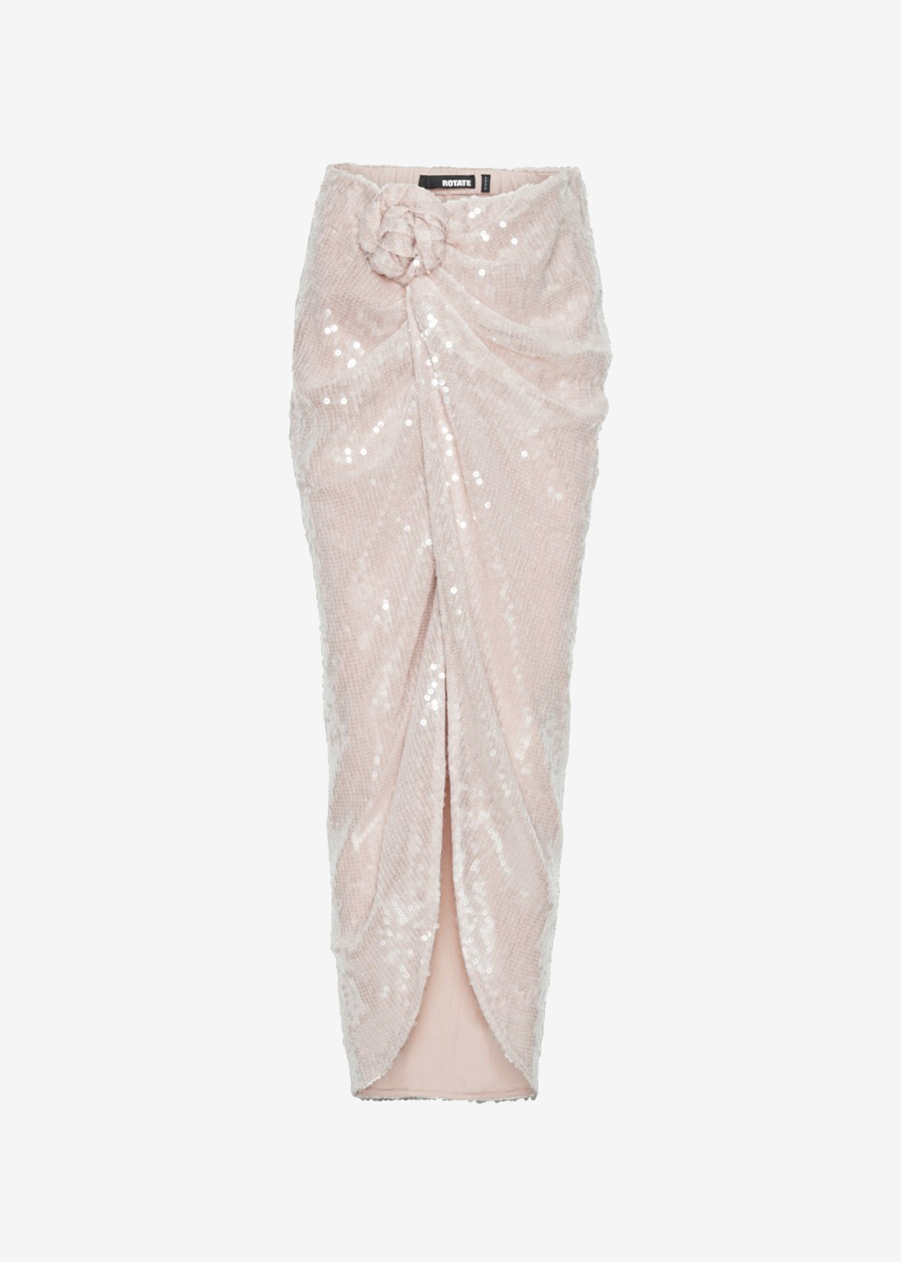 Rotate Sequins Knot Skirt - Nougat - 8