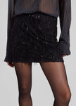 Rotate Sequins Mini Skirt - Black