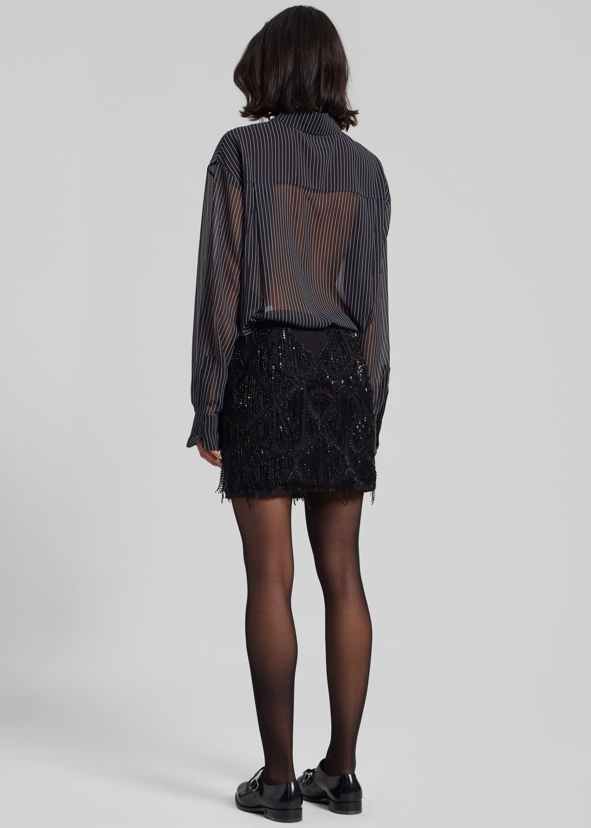 Rotate Sequins Mini Skirt - Black - 9