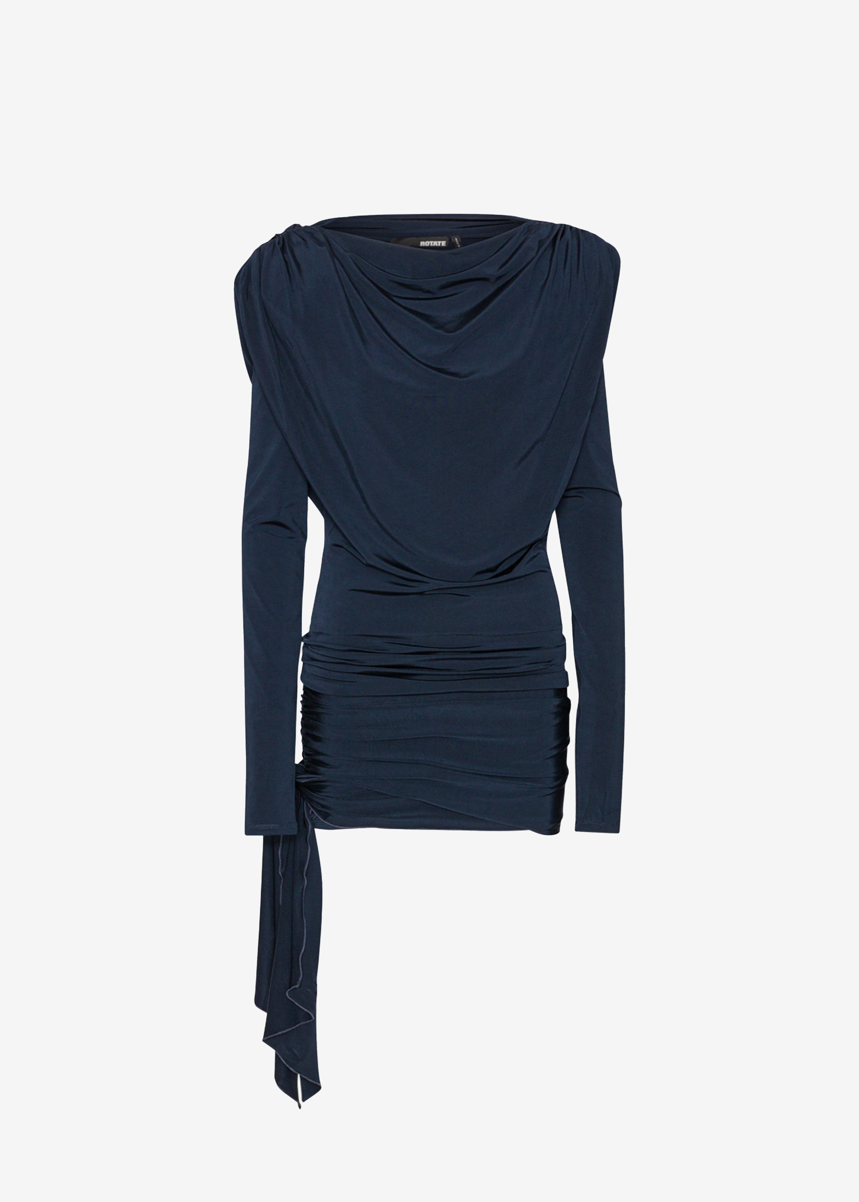 Rotate Slinky Waterfall Dress - Dark Blue - 9