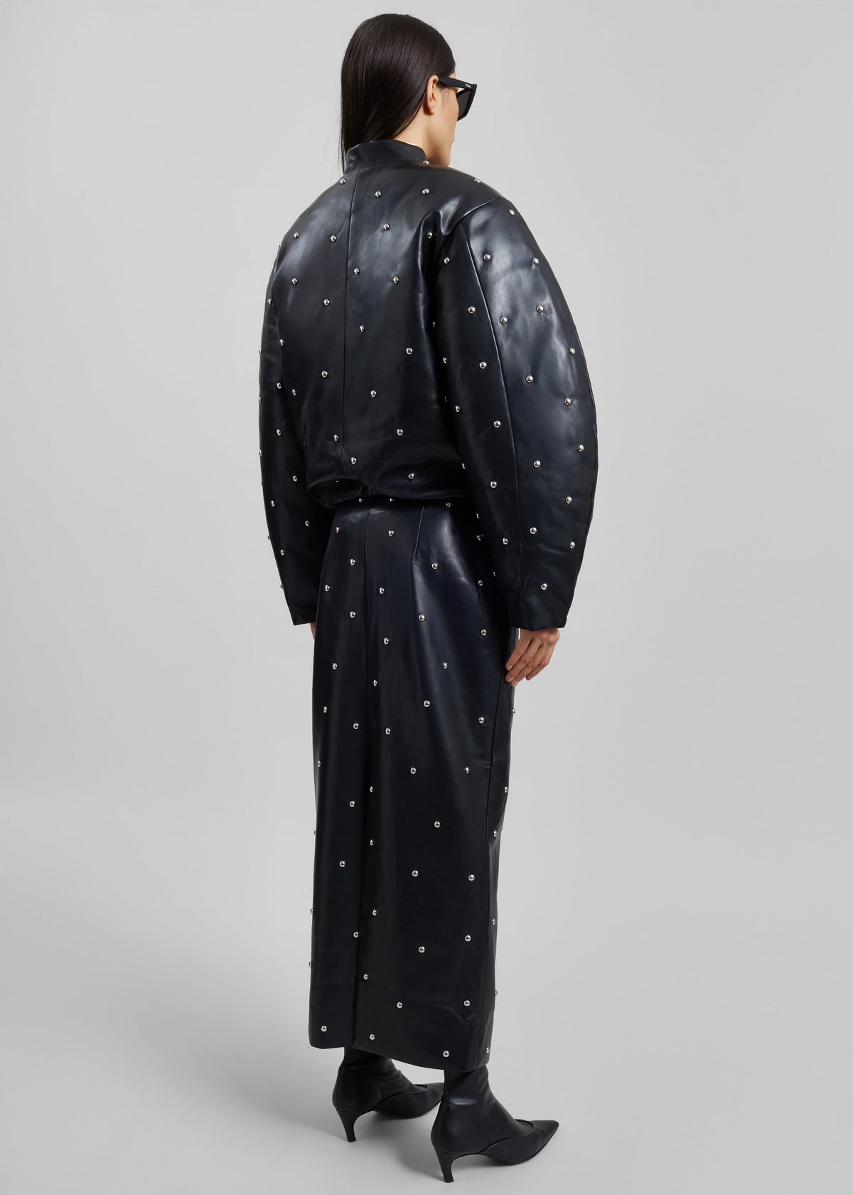 Rotate Studded Padded Jacket - Black - 9