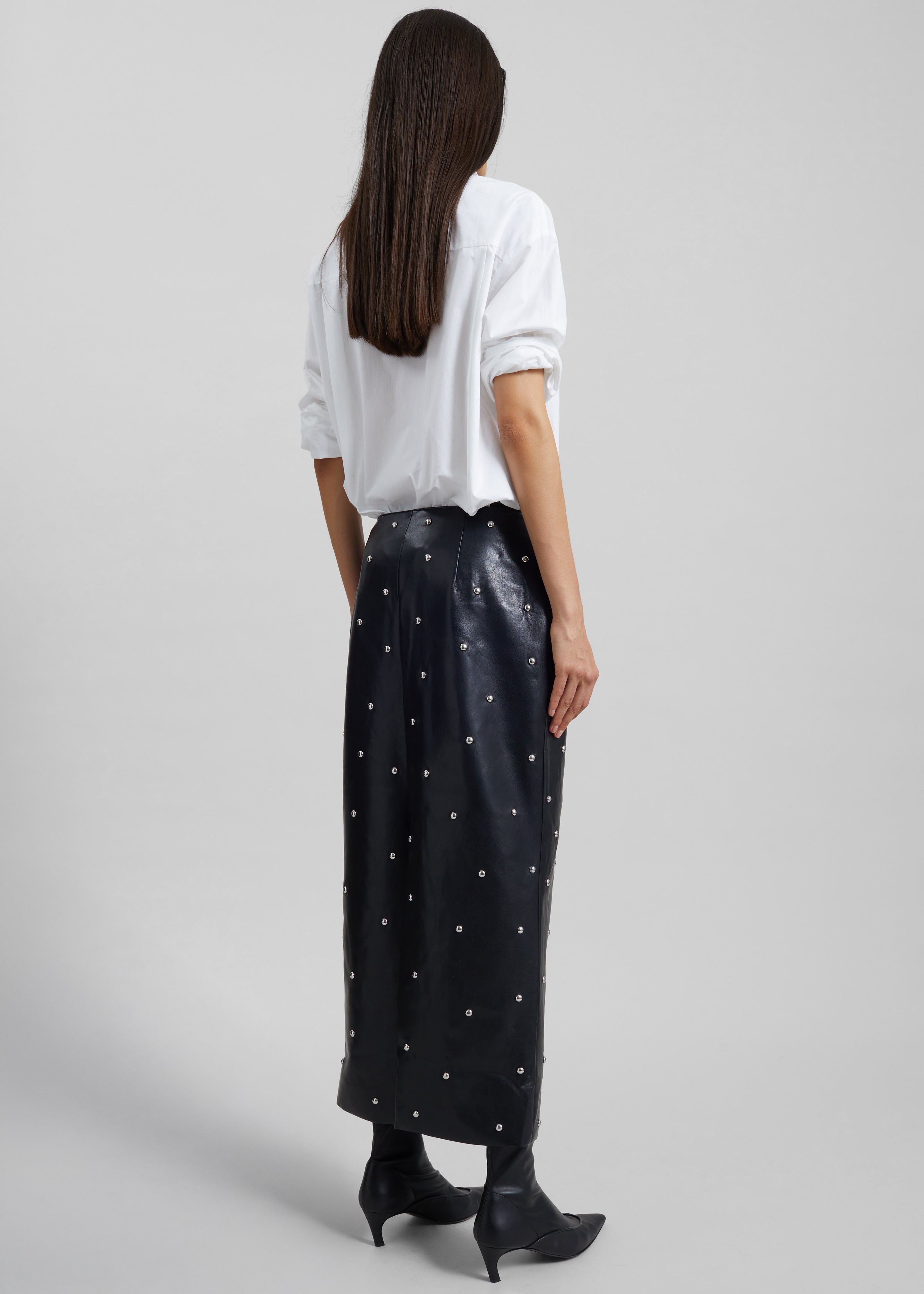 Rotate Studded Pencil Skirt - Black - 8