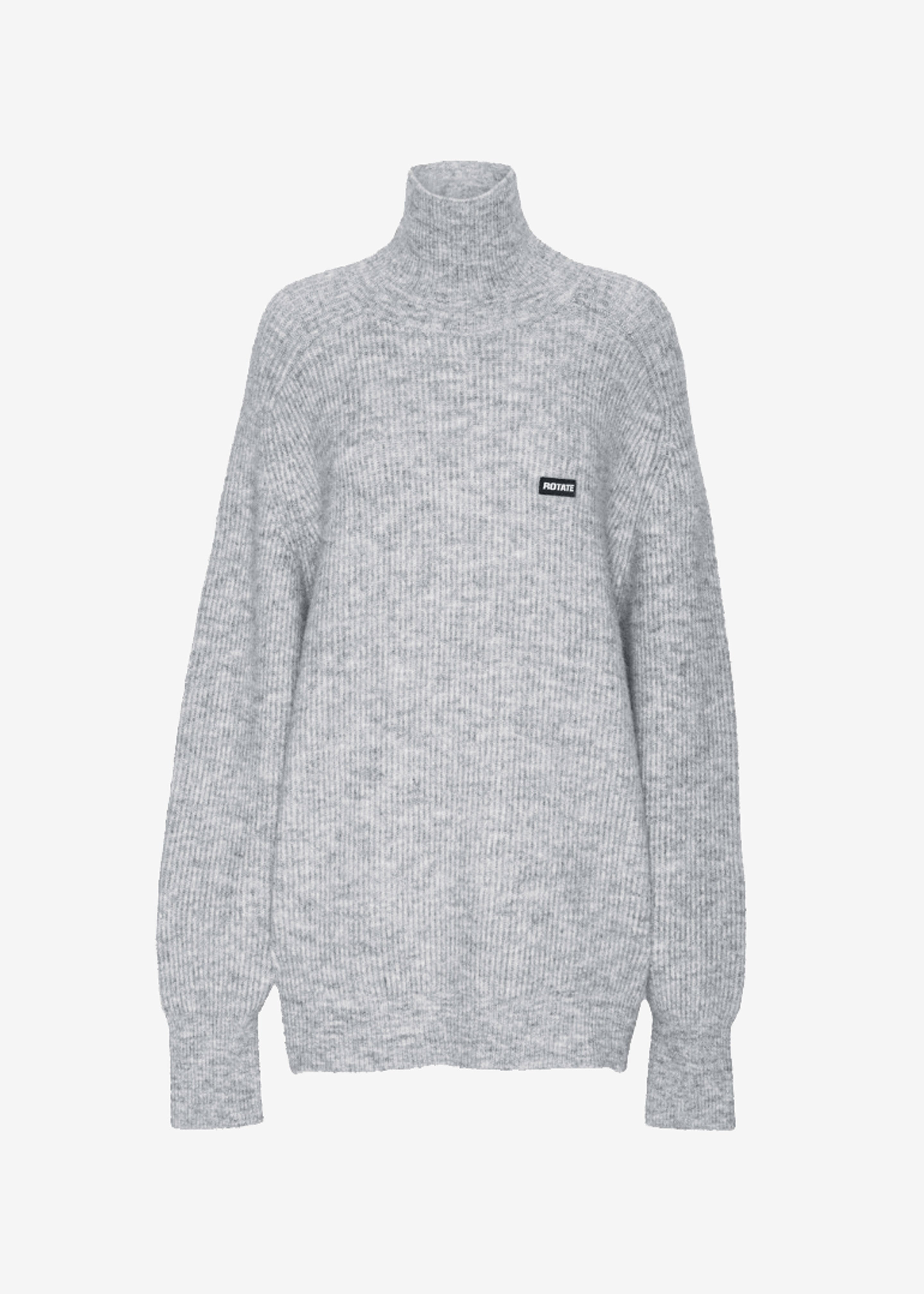 Rotate Turtleneck Sweater - Light Grey - 7