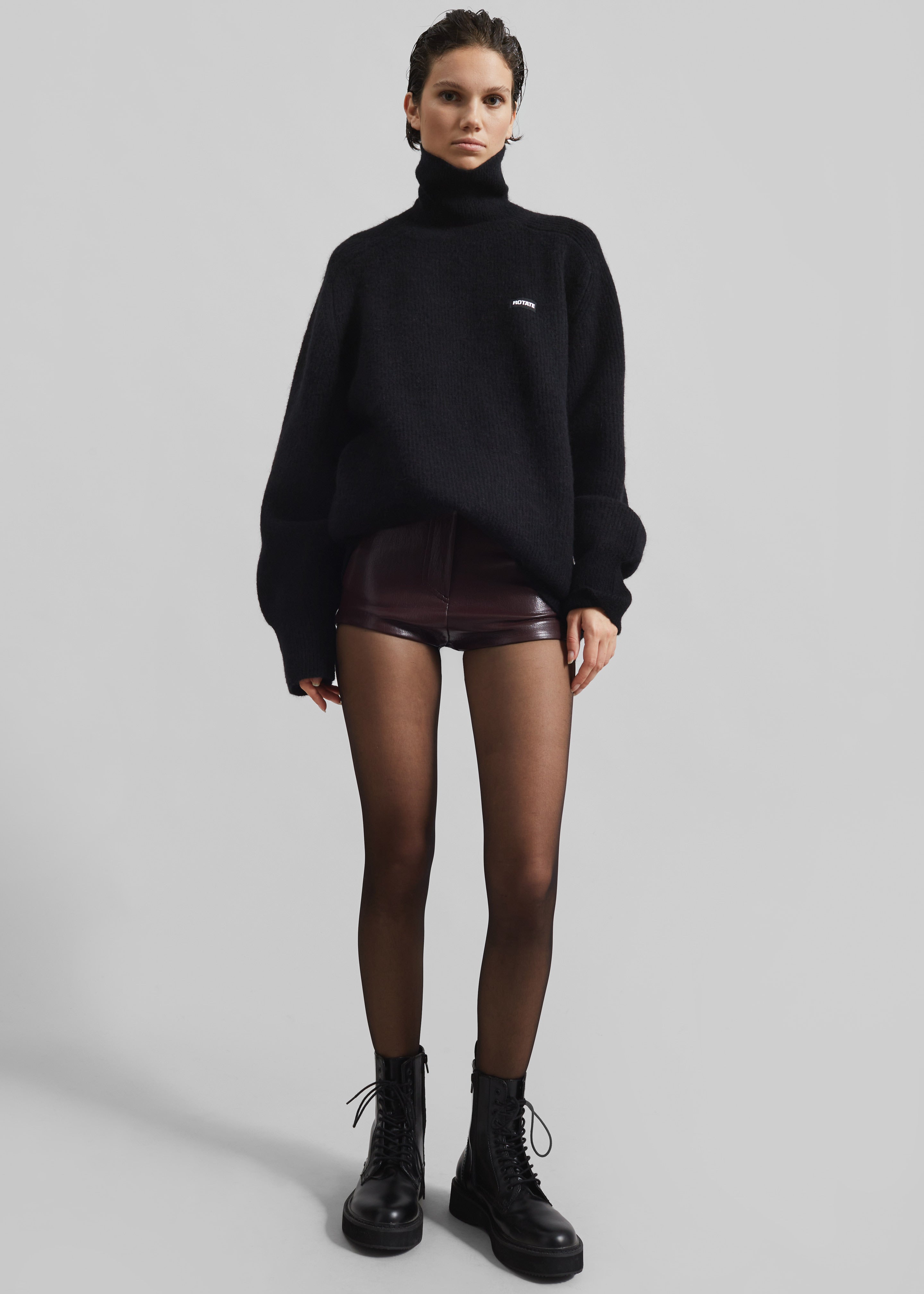 Rotate Turtleneck Sweater - Black - 1