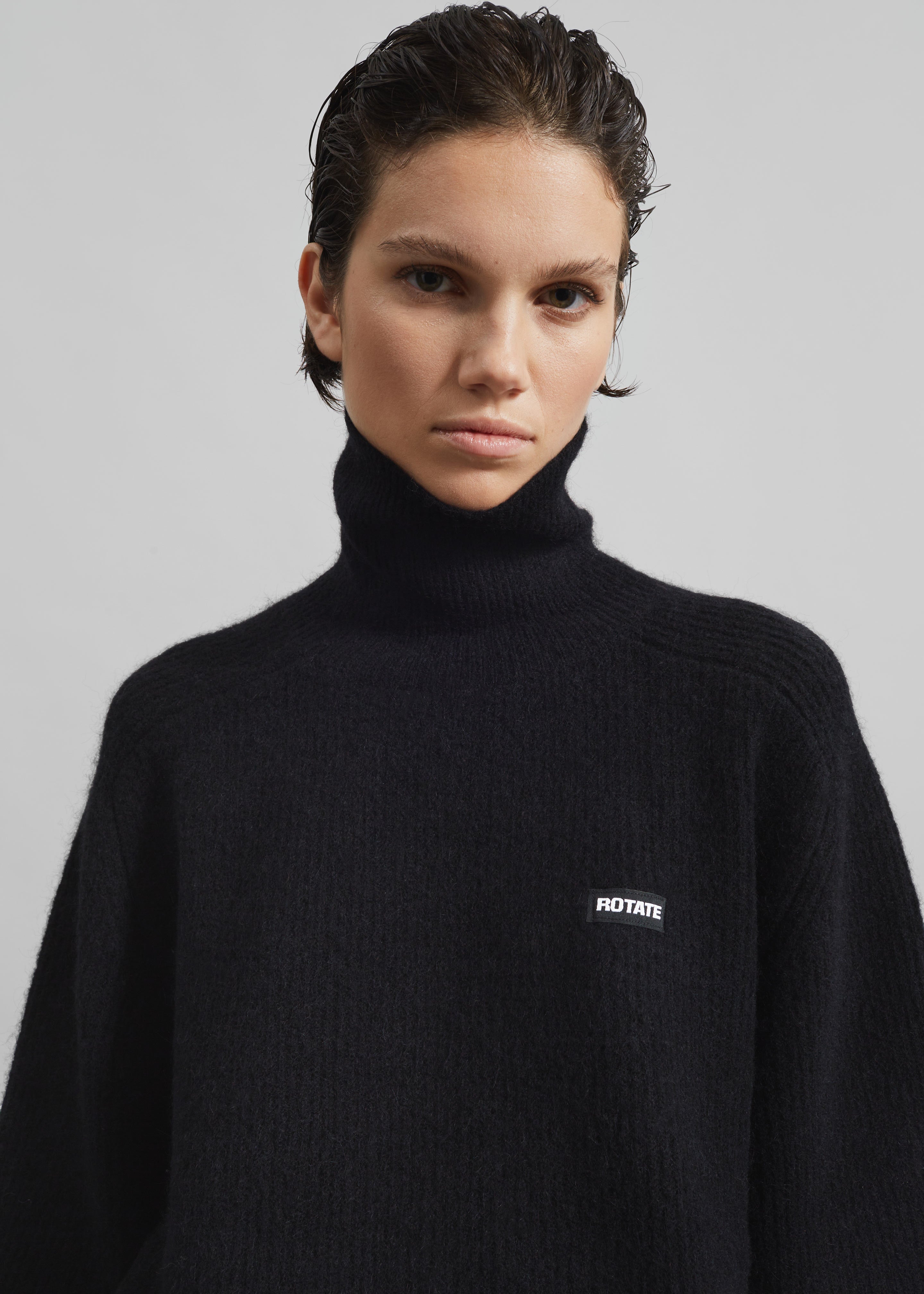 Rotate Turtleneck Sweater - Black - 2