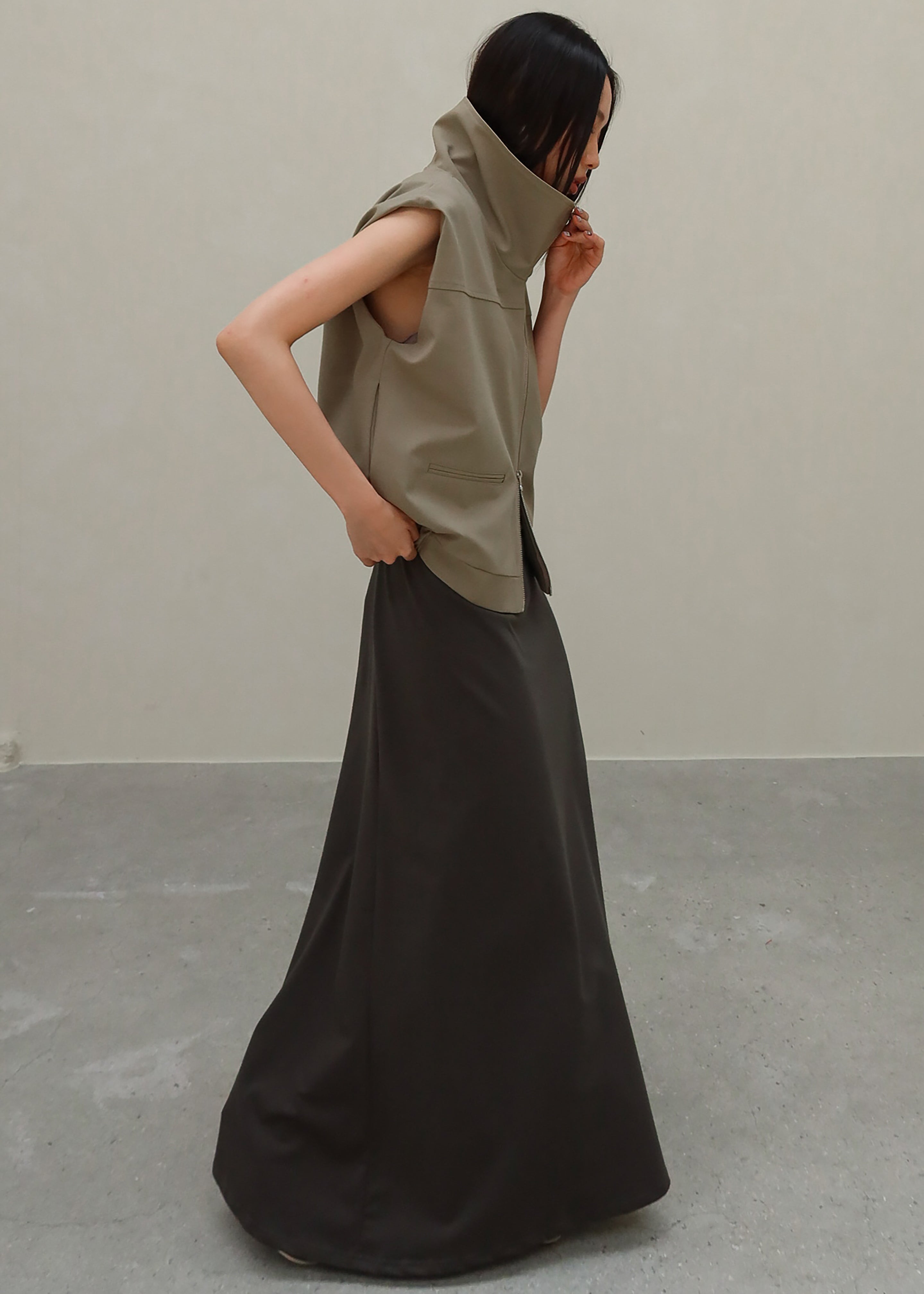 Rove Sleeveless Bomber Jacket - Olive - 3