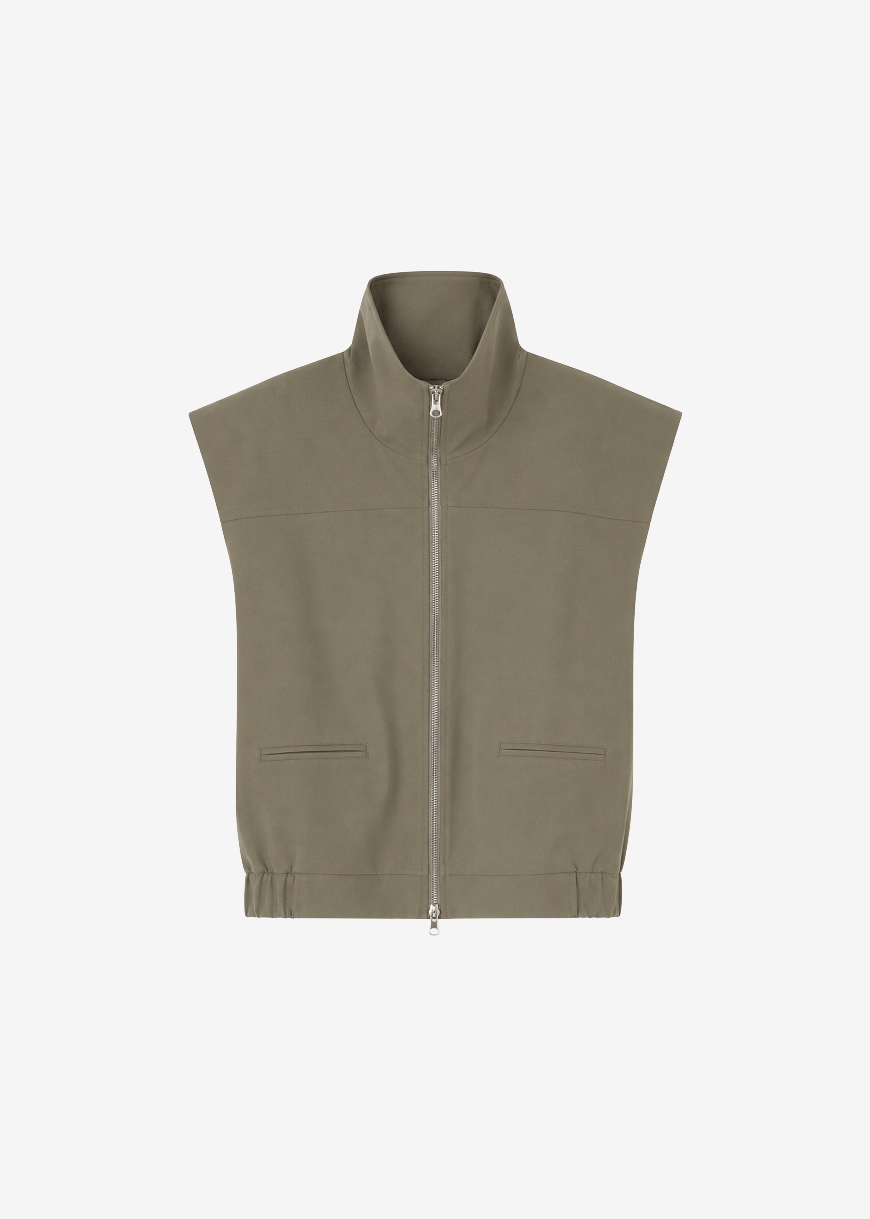 Rove Sleeveless Bomber Jacket - Olive - 9