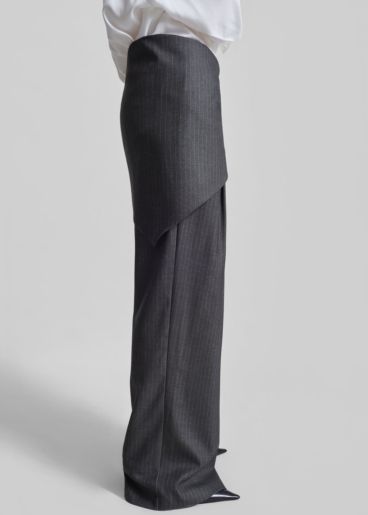 Rovigo Scarf Wrap Pants - Grey Stripe - 6