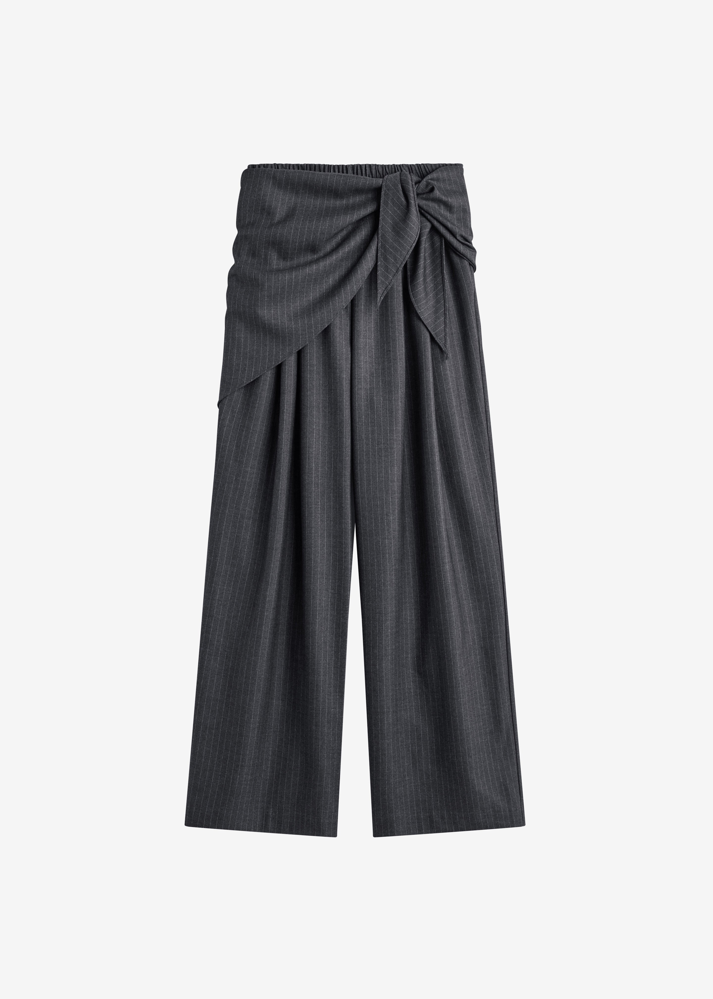 Rovigo Scarf Wrap Pants - Grey Stripe – The Frankie Shop Europe