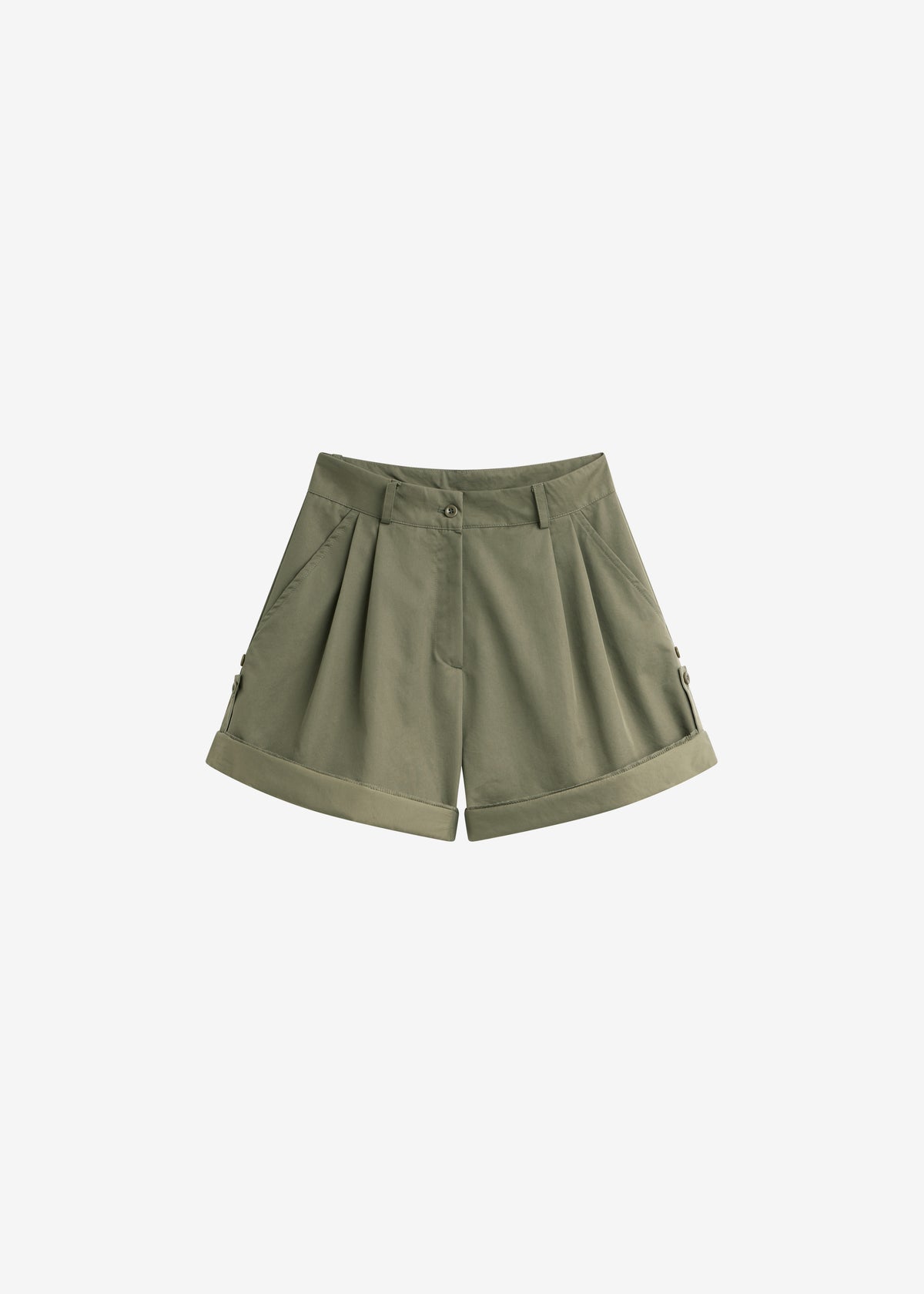 Rozane Adjustable Cuff Shorts - Olive - 6