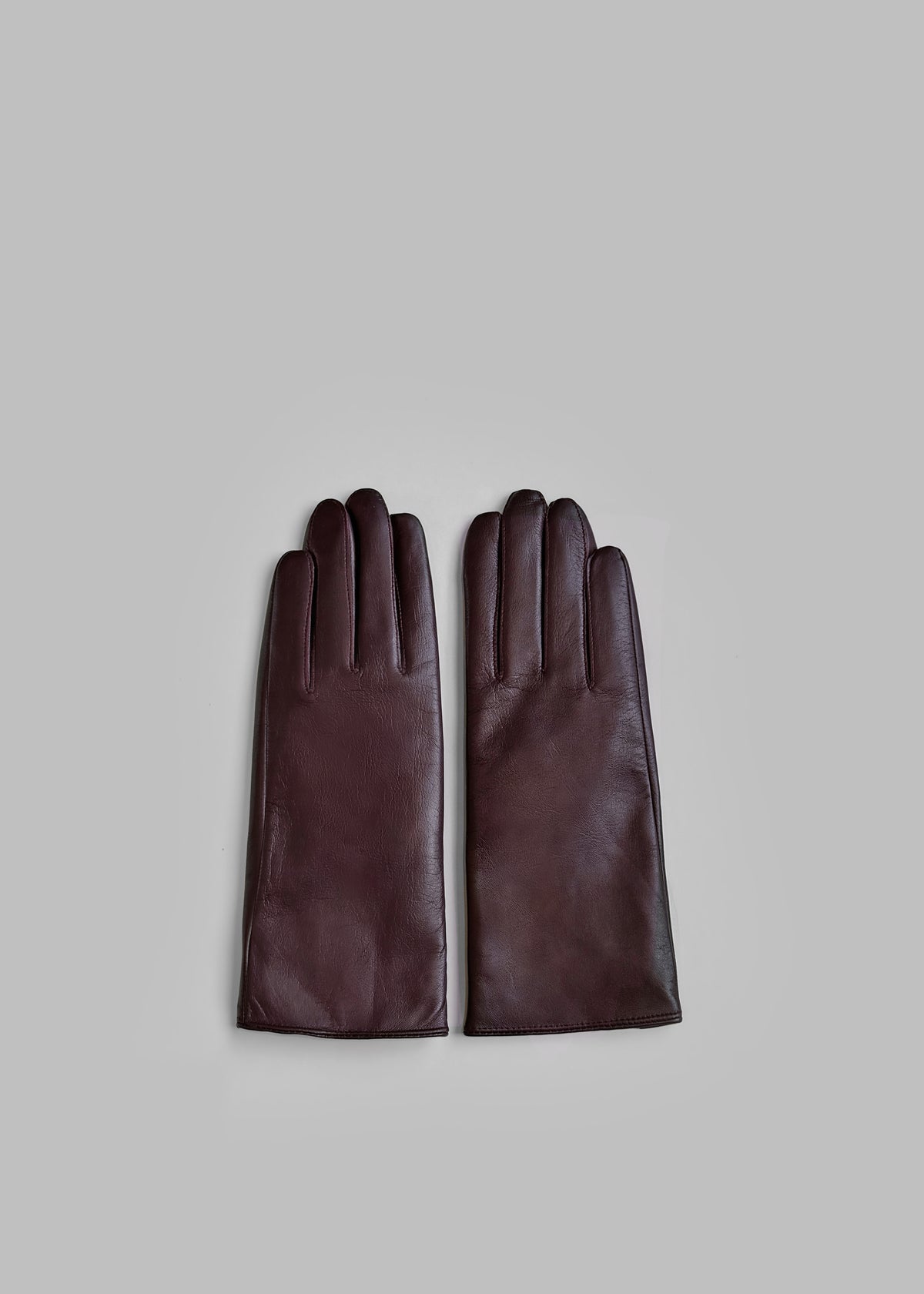 Ruby Leather Gloves - Burgundy - 1