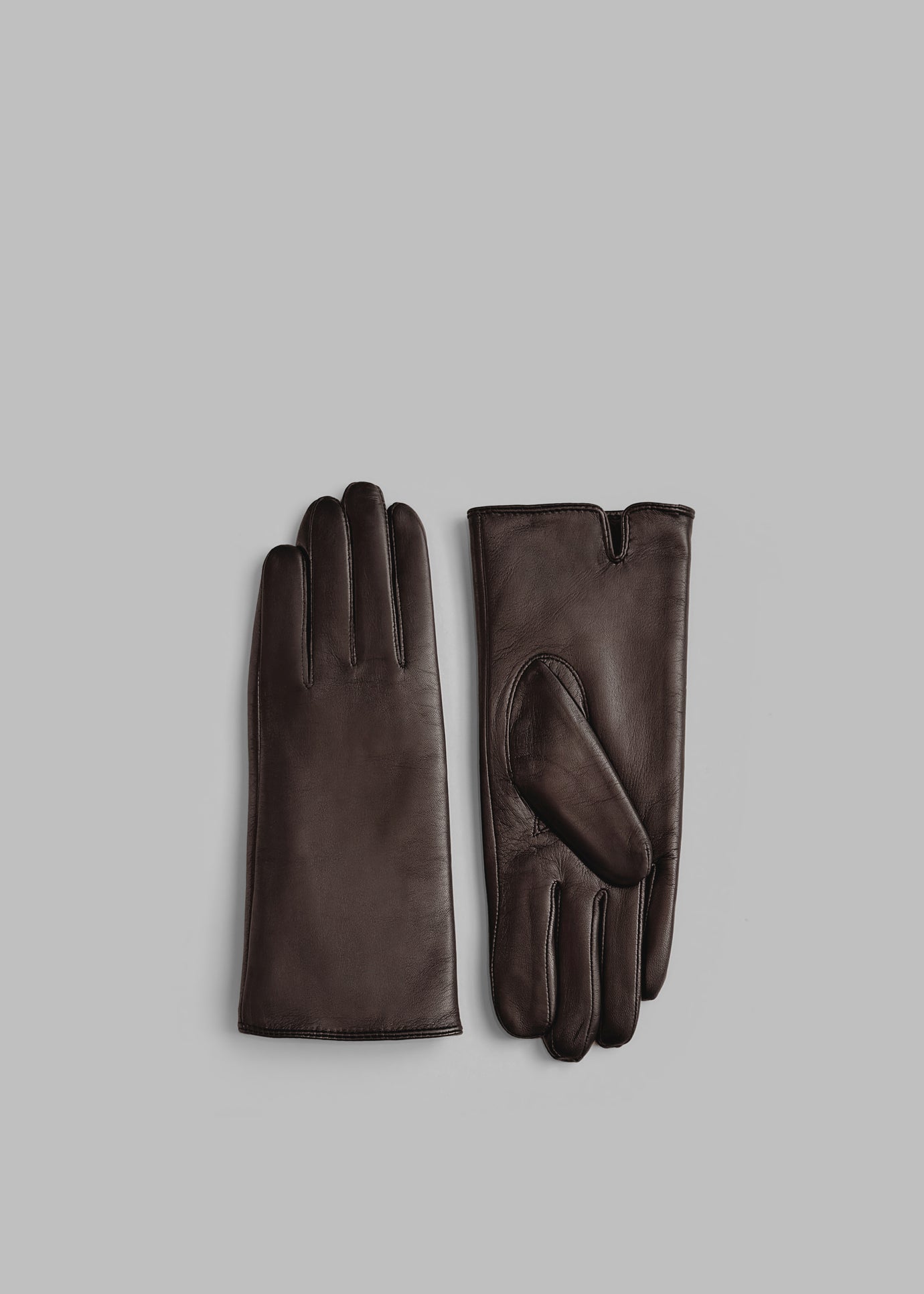 Ruby Leather Gloves - Dark Brown
