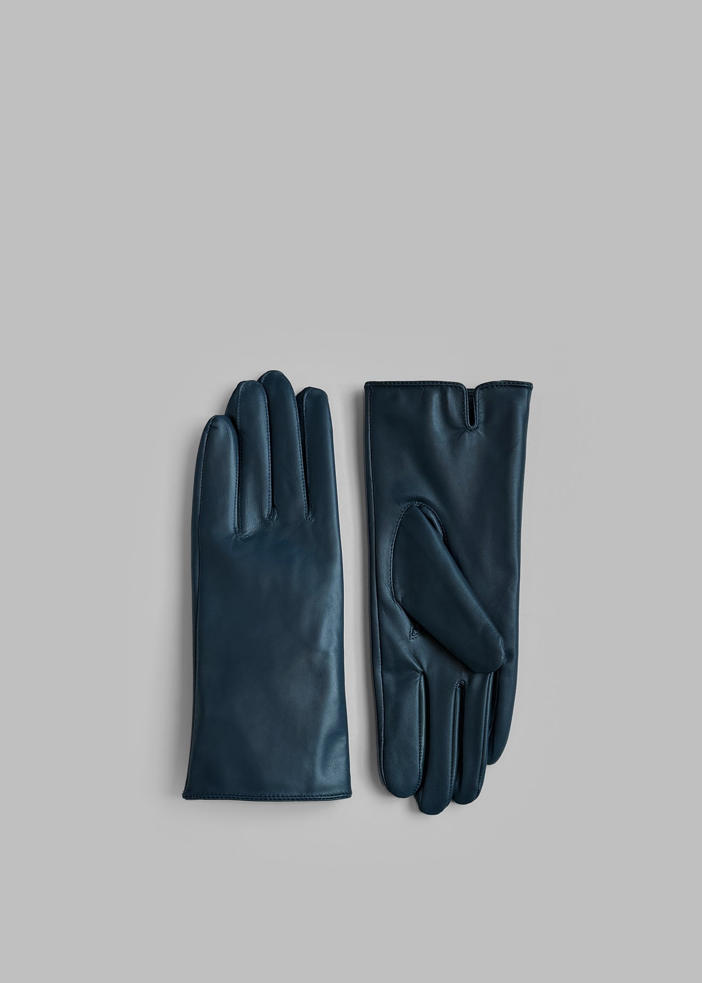 Ruby Leather Gloves - Blue