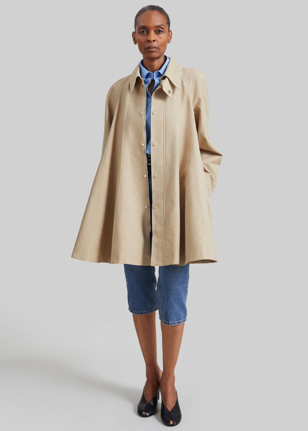 Rudy Trapeze Trench Coat - Beige